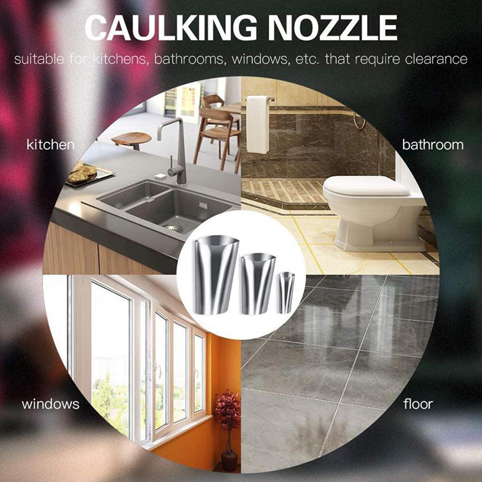 22 Caulking Finisher Nozzle STAINLESS STEEL Caulking Applicator Tool Kitchen