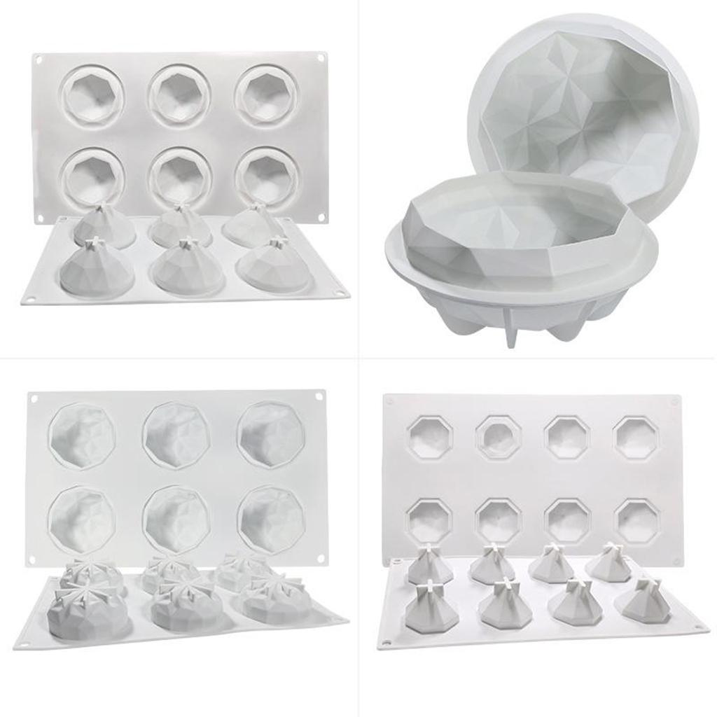 Diamond Silicone Mold Hot Chocolate Bomb Ice Cube Tool Making Mould 6 Hole A
