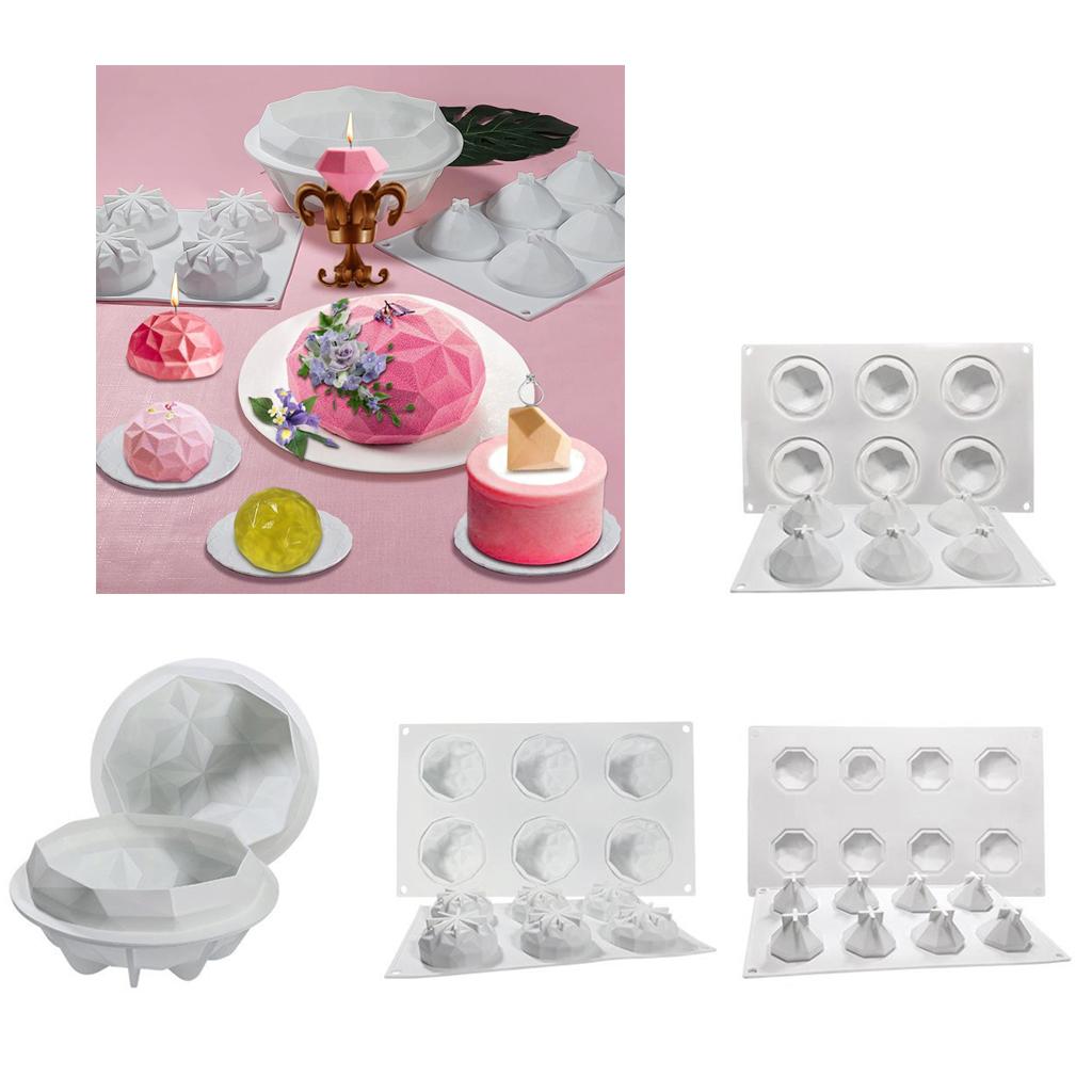 Diamond Silicone Mold Hot Chocolate Bomb Ice Cube Tool Making Mould 6 Hole A