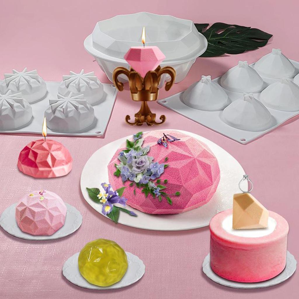 Diamond Silicone Mold Hot Chocolate Bomb Ice Cube Tool Making Mould 8 Hole A
