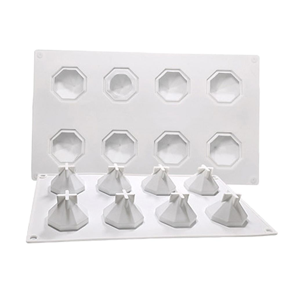 Diamond Silicone Mold Hot Chocolate Bomb Ice Cube Tool Making Mould 8 Hole A