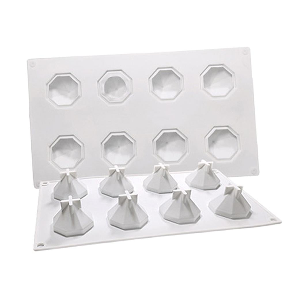 Diamond Silicone Mold Hot Chocolate Bomb Ice Cube Tool Making Mould 8 Hole A