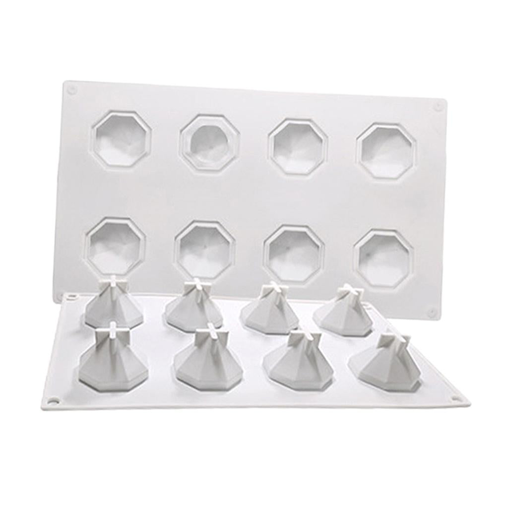 Diamond Silicone Mold Hot Chocolate Bomb Ice Cube Tool Making Mould 8 Hole A
