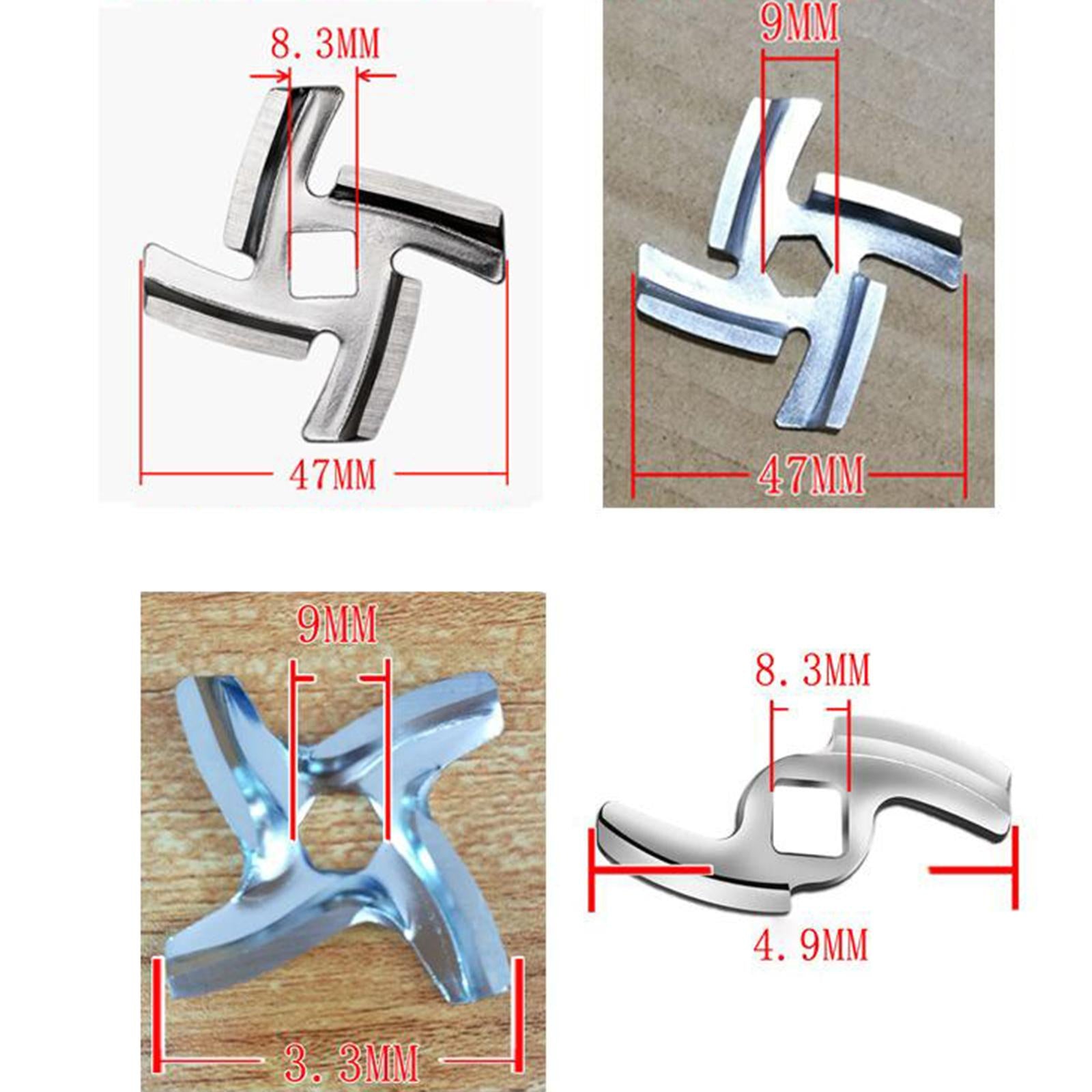 Stainless Steel Meat Grinder Plates Discs and Blade for Food Chopper 8pcs