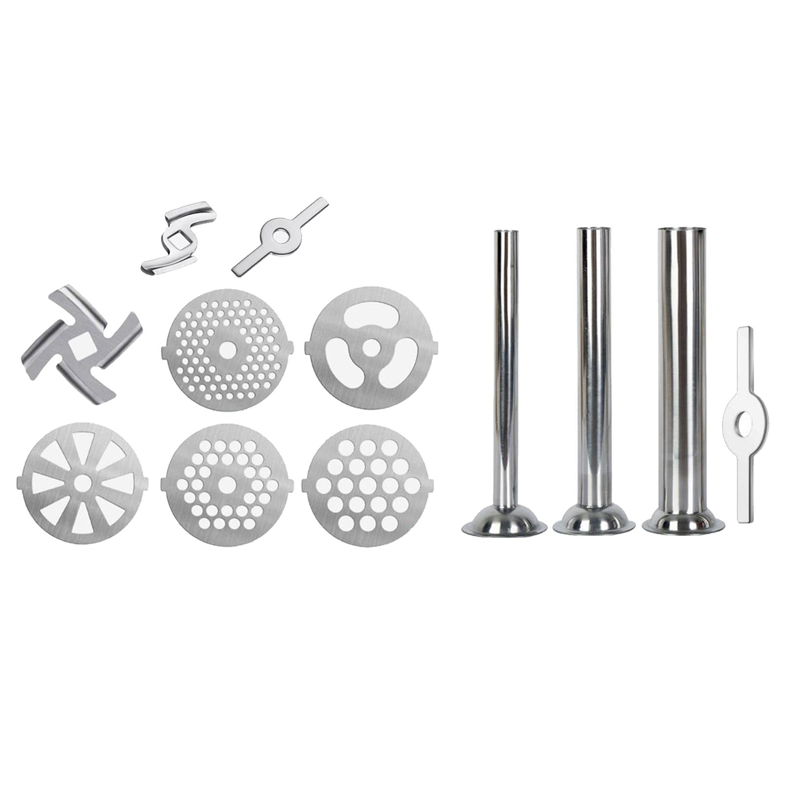 Stainless Steel Meat Grinder Plates Discs and Blade for Food Chopper 8pcs