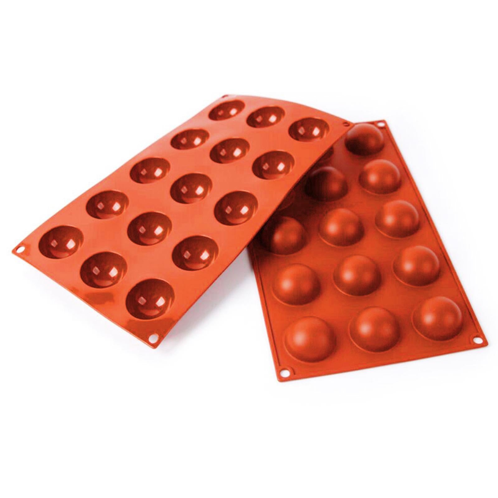 15 Hole Food Grade Silicone Mold Baking Chocolate Cake Cookie Mould Ice Tray 15 Hole Red