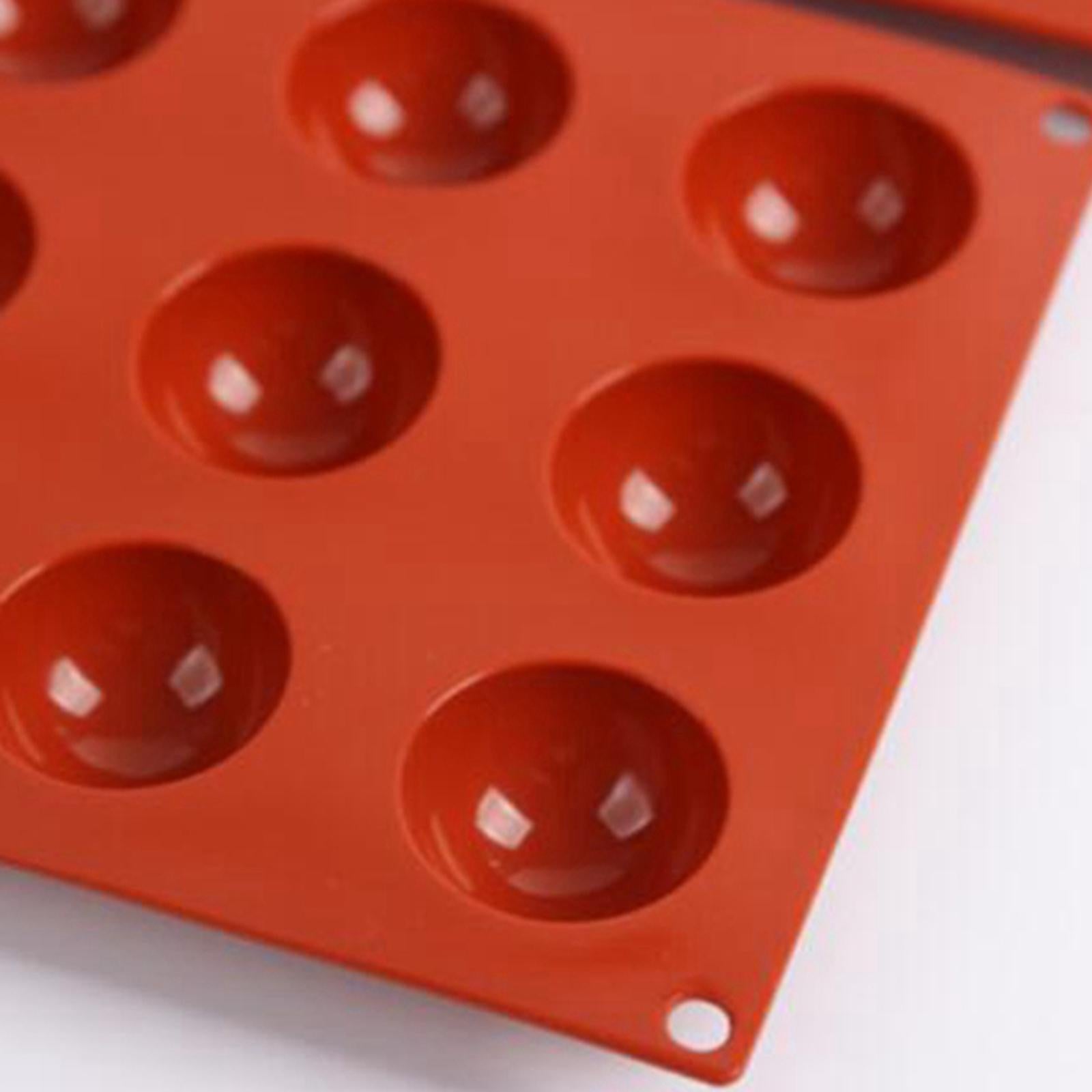 15 Hole Food Grade Silicone Mold Baking Chocolate Cake Cookie Mould Ice Tray 15 Hole Red