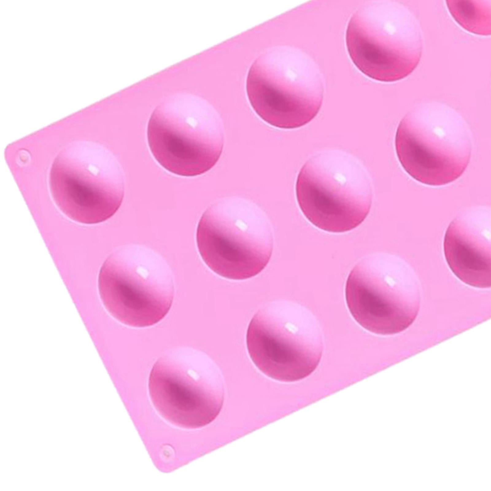 15 Hole Food Grade Silicone Mold Baking Chocolate Cake Cookie Mould Ice Tray 15 Hole Pink