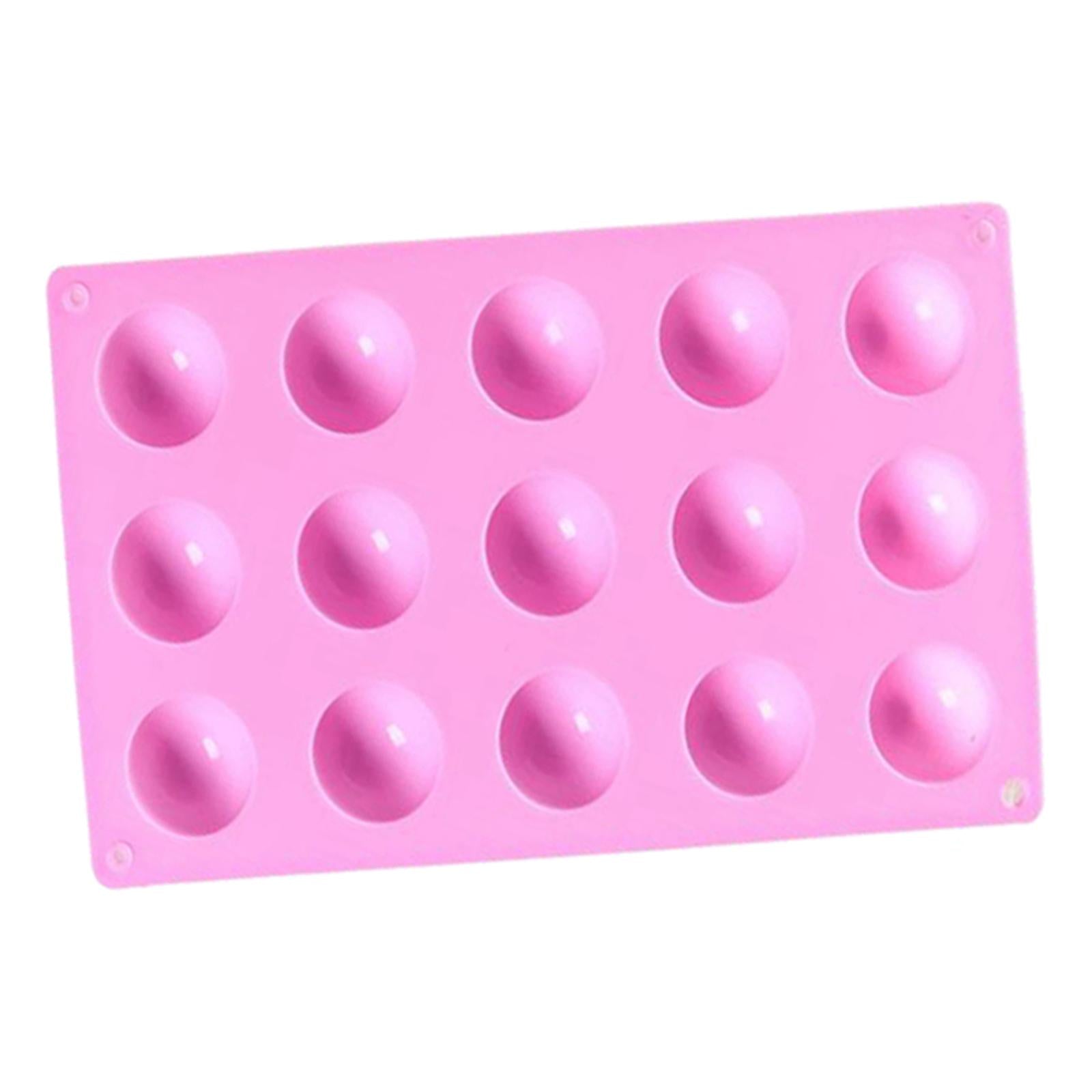 15 Hole Food Grade Silicone Mold Baking Chocolate Cake Cookie Mould Ice Tray 15 Hole Pink