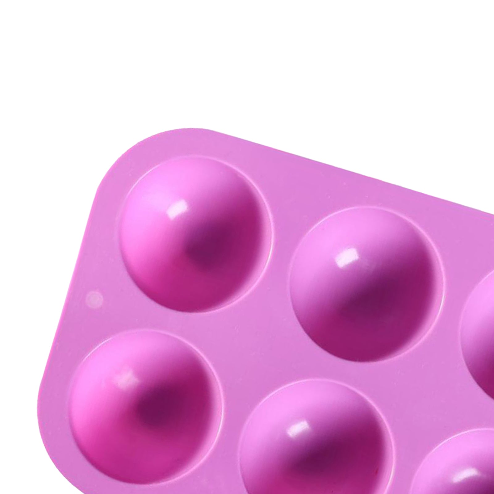 6 Hole Silicone Mold Muffin Pan for Jelly Bread Cookie Baking Tools Purple