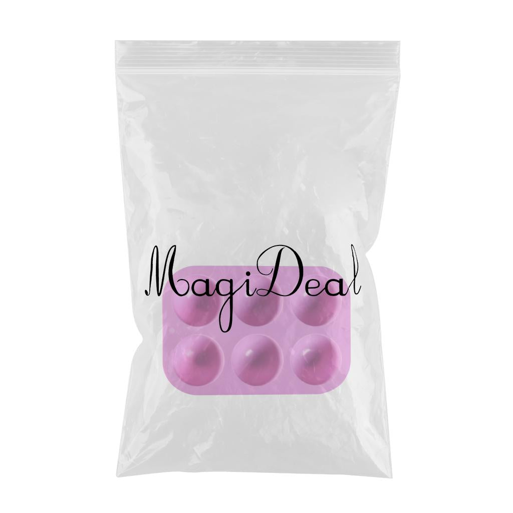 6 Hole Silicone Mold Muffin Pan for Jelly Bread Cookie Baking Tools Purple