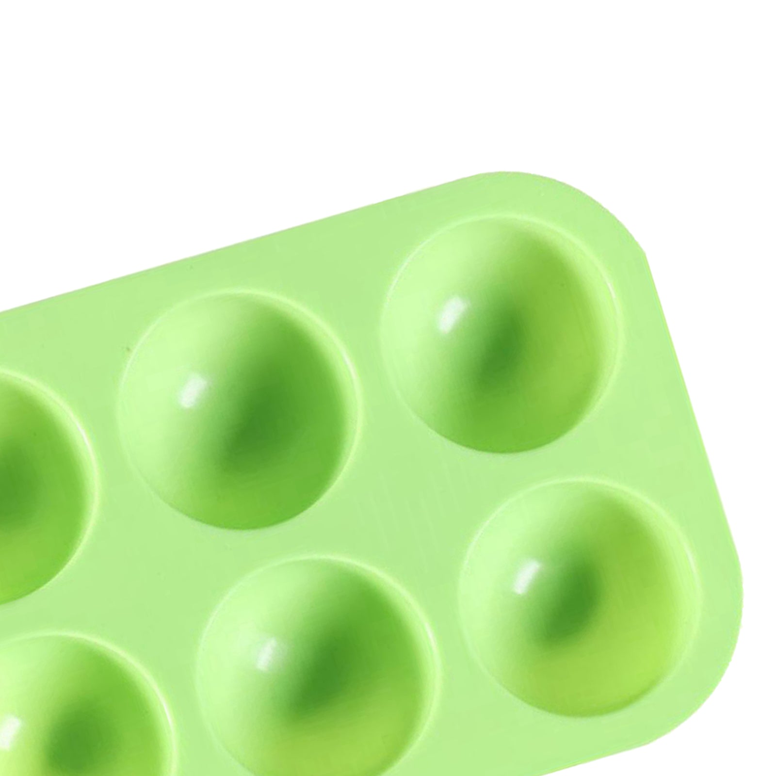 6 Hole Silicone Mold Muffin Pan for Jelly Bread Cookie Baking Tools Green