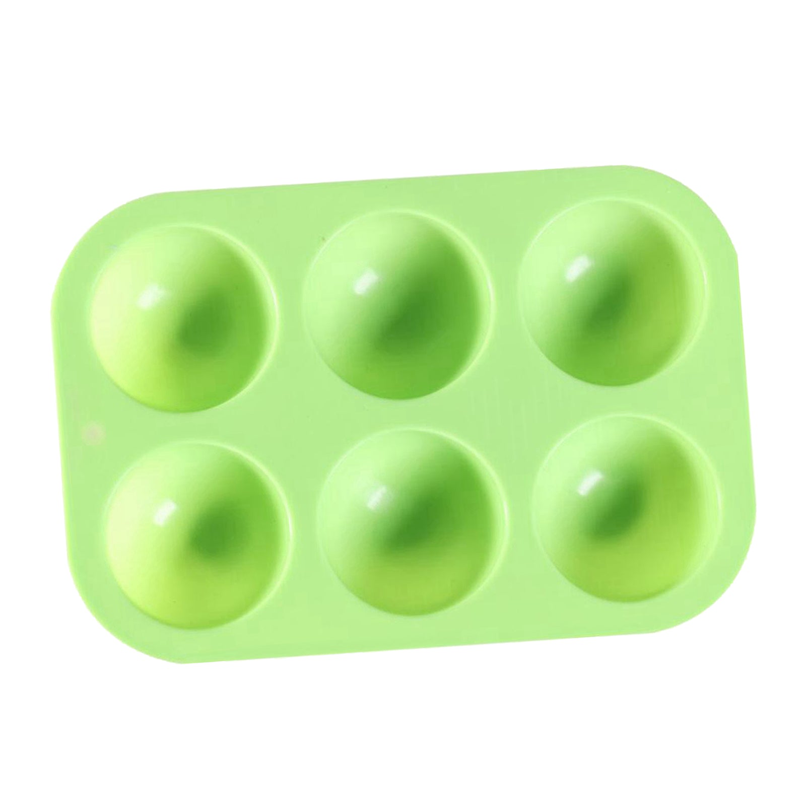 6 Hole Silicone Mold Muffin Pan for Jelly Bread Cookie Baking Tools Green