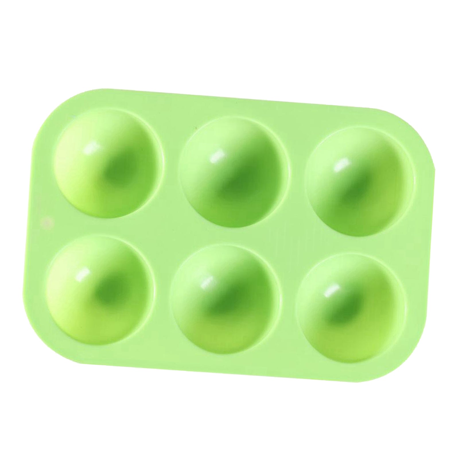 6 Hole Silicone Mold Muffin Pan for Jelly Bread Cookie Baking Tools Green