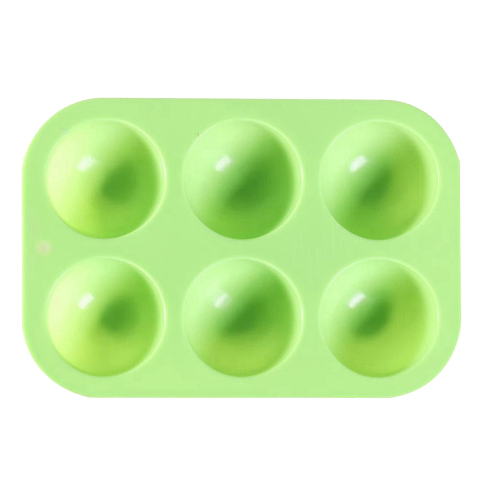 6 Hole Silicone Mold Muffin Pan for Jelly Bread Cookie Baking Tools Green
