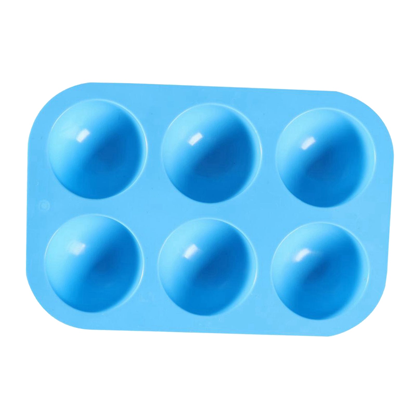 6 Hole Silicone Mold Muffin Pan for Jelly Bread Cookie Baking Tools Blue