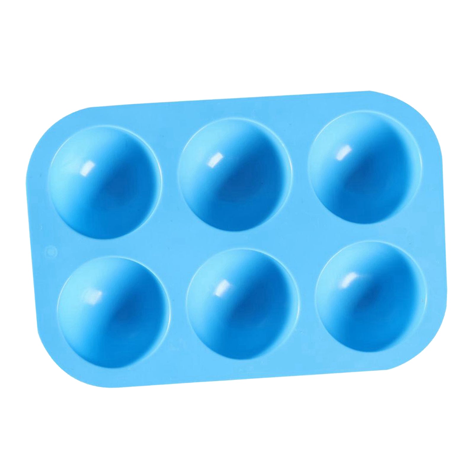 6 Hole Silicone Mold Muffin Pan for Jelly Bread Cookie Baking Tools Blue