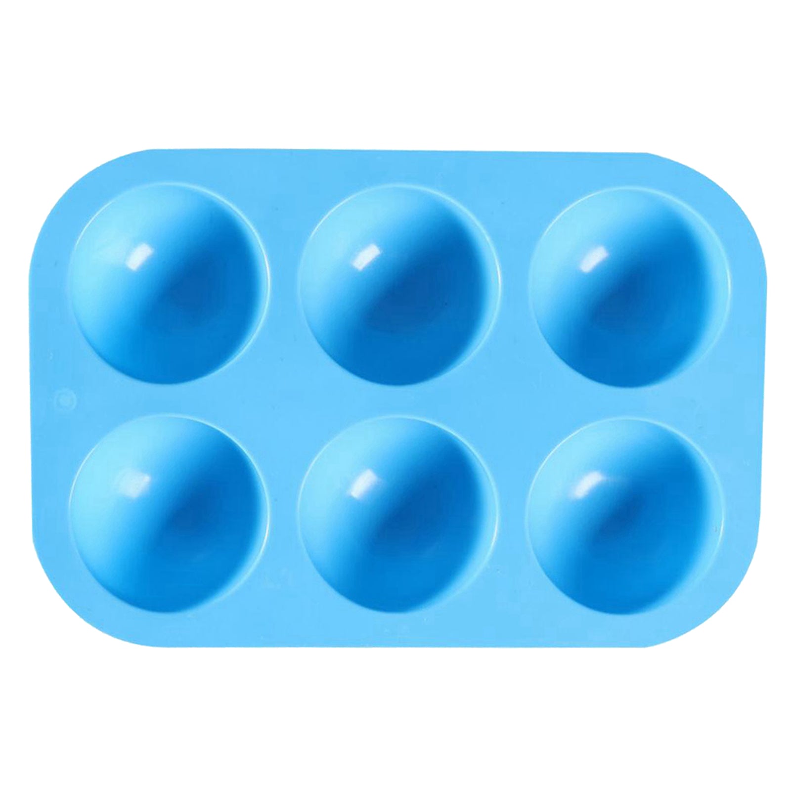 6 Hole Silicone Mold Muffin Pan for Jelly Bread Cookie Baking Tools Blue