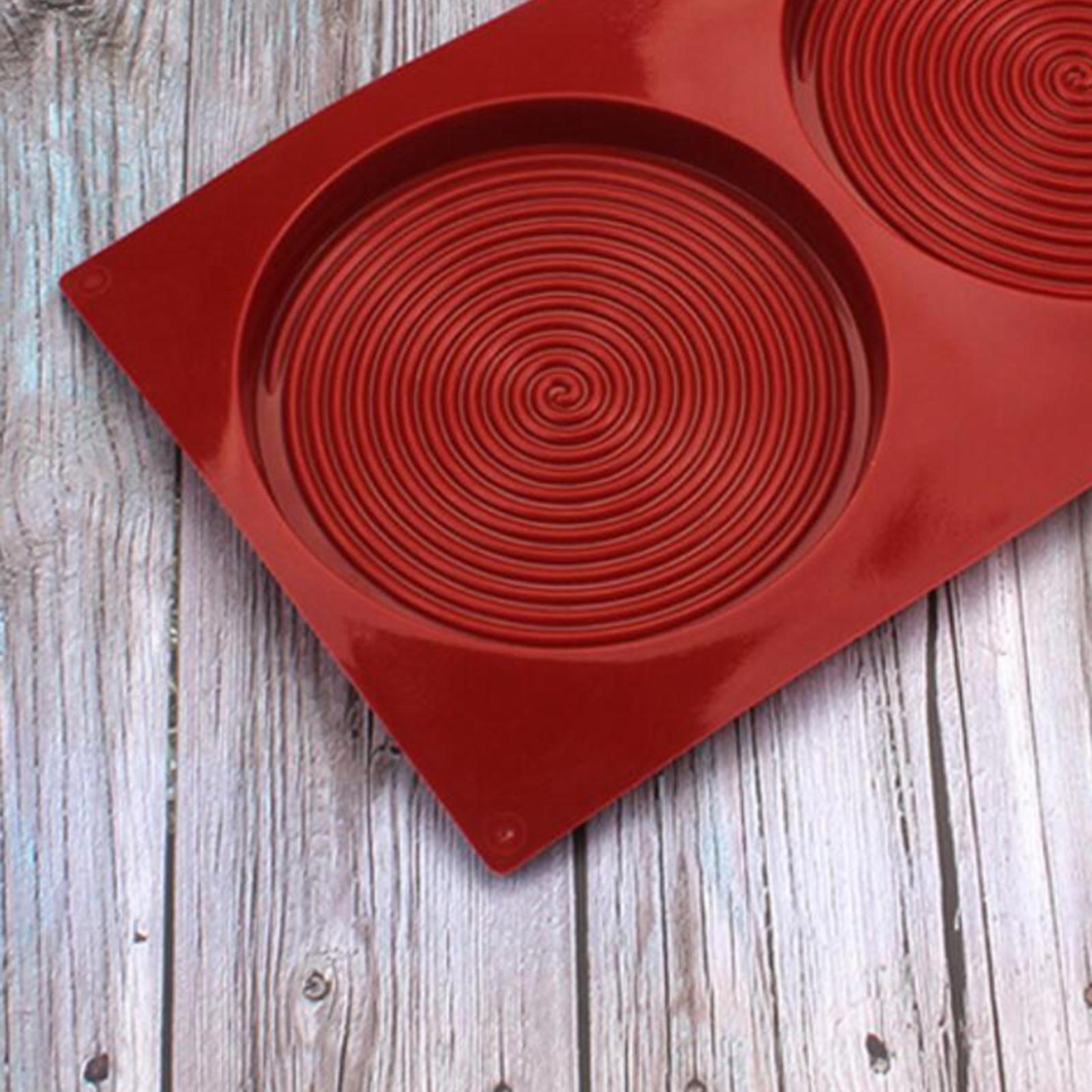 2 Holes Spiral Shape Silicone Mold 3D Cake Mould Ice Creams Pastry Bakeware