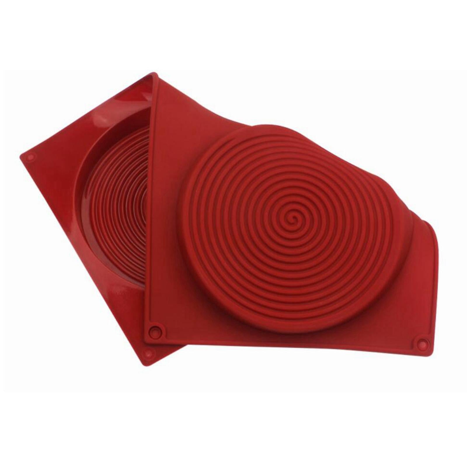 2 Holes Spiral Shape Silicone Mold 3D Cake Mould Ice Creams Pastry Bakeware