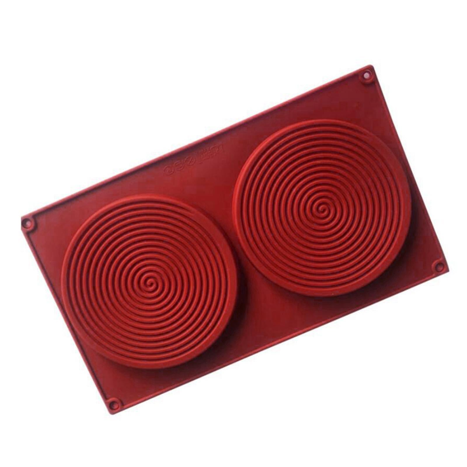 2 Holes Spiral Shape Silicone Mold 3D Cake Mould Ice Creams Pastry Bakeware