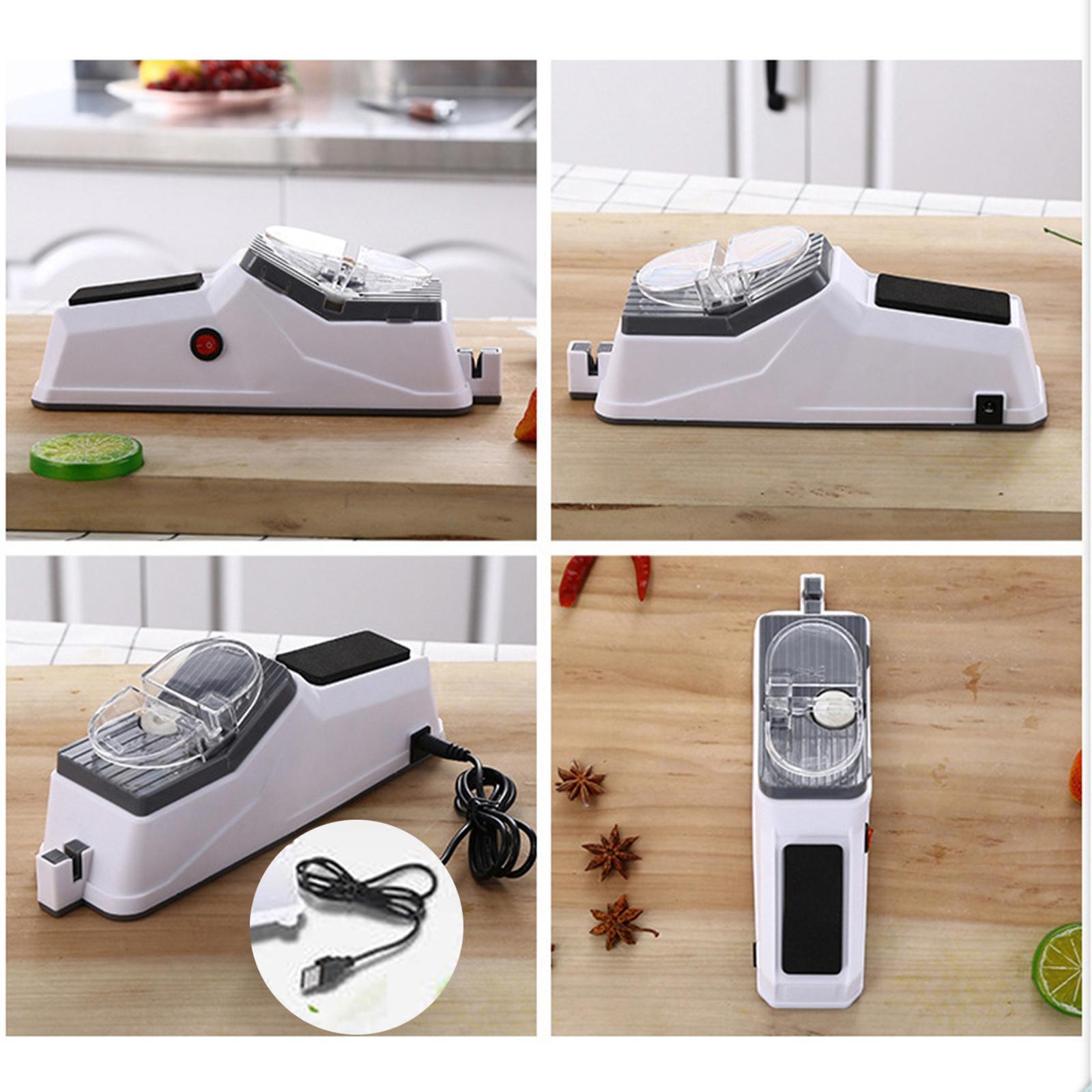 USB Electric Knives Sharpener Adjustable for Kitchen Tool Knife Scissor