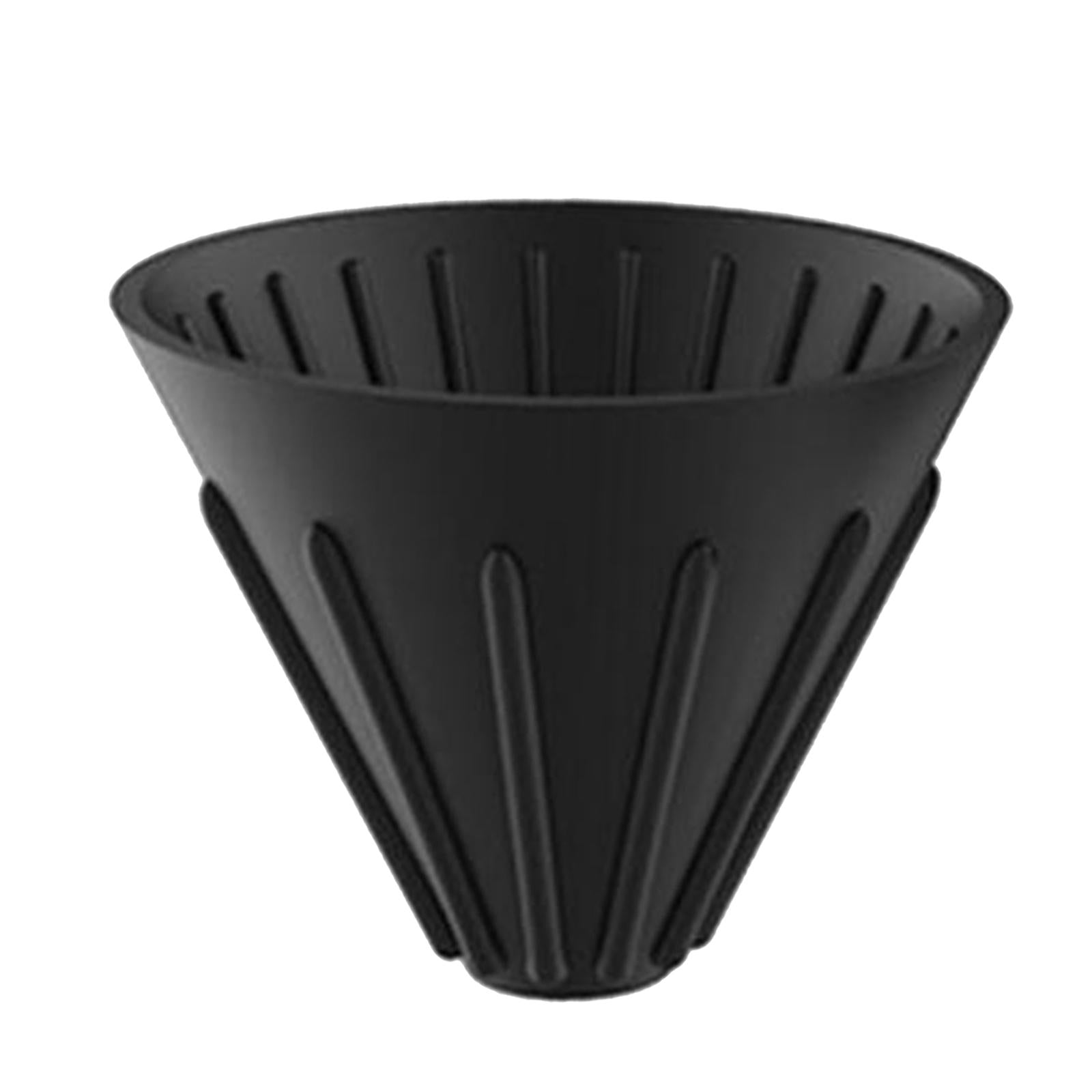 Silicone Coffee Dripper Cone for Home Office Camping RV Black