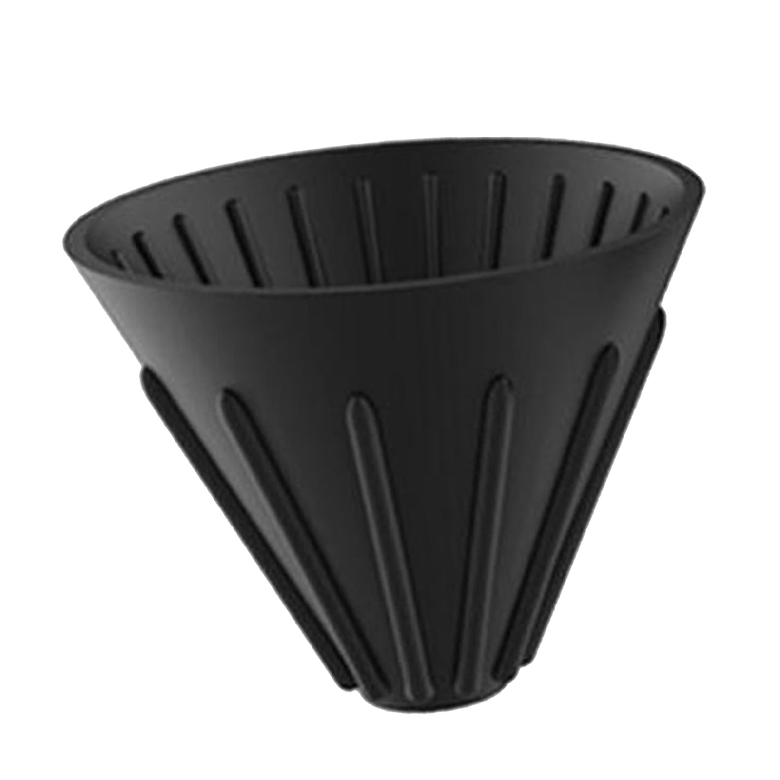 Silicone Coffee Dripper Cone for Home Office Camping RV Black