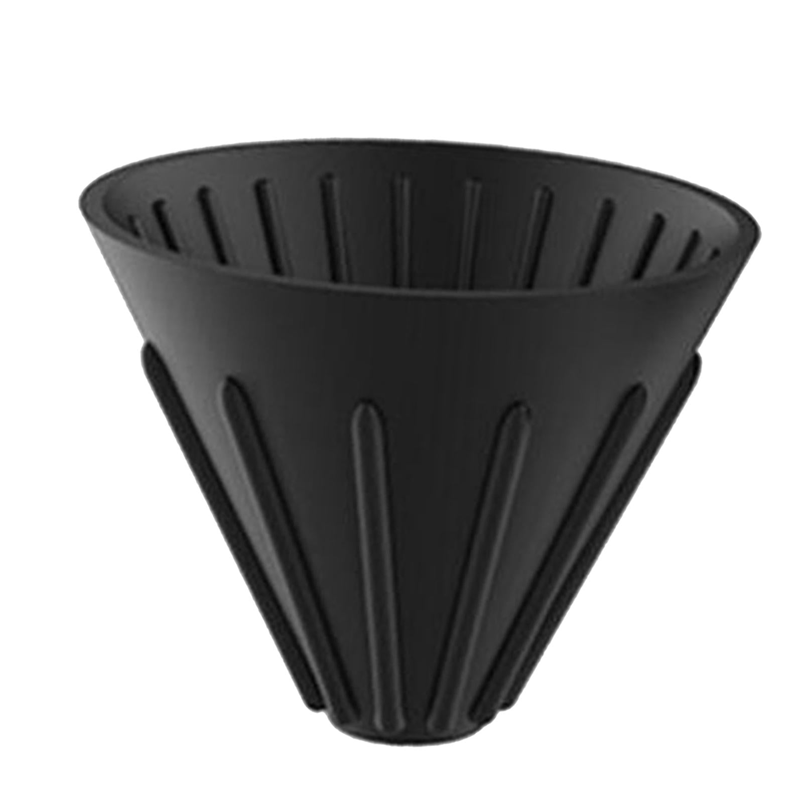 Silicone Coffee Dripper Cone for Home Office Camping RV Black