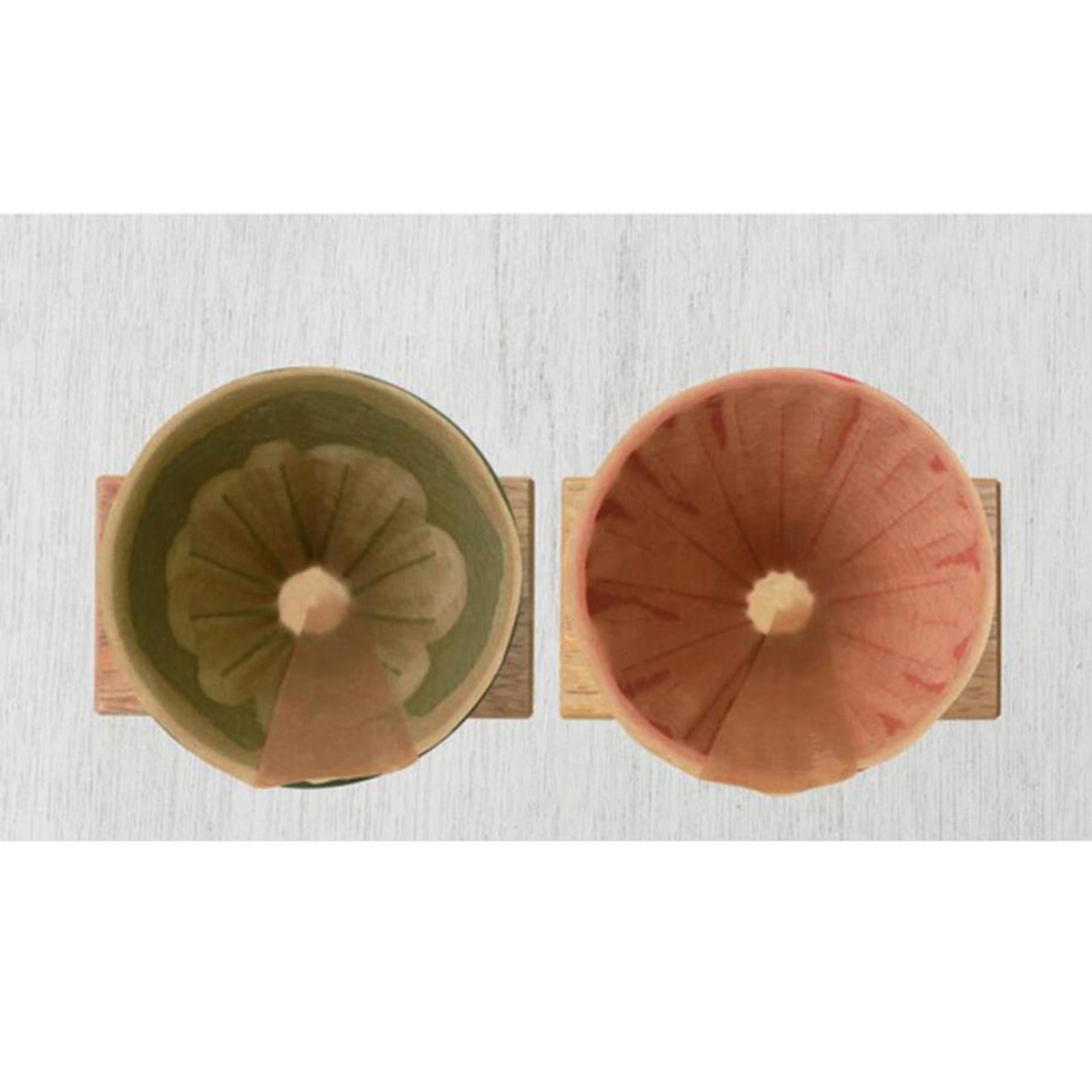 Silicone Coffee Dripper Cone for Home Office Camping RV Red with Ring