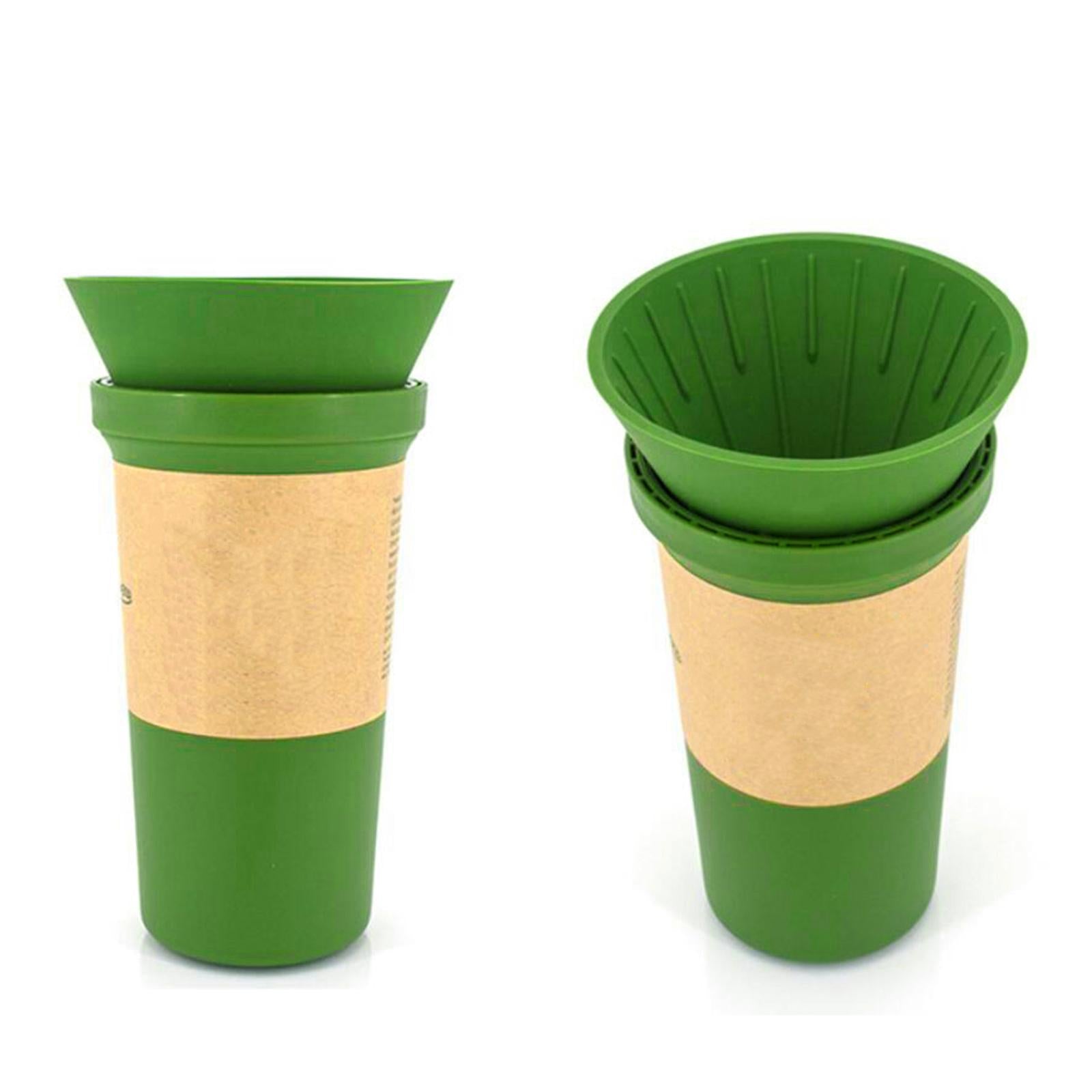 Silicone Coffee Dripper Cone for Home Office Camping RV Green with Ring