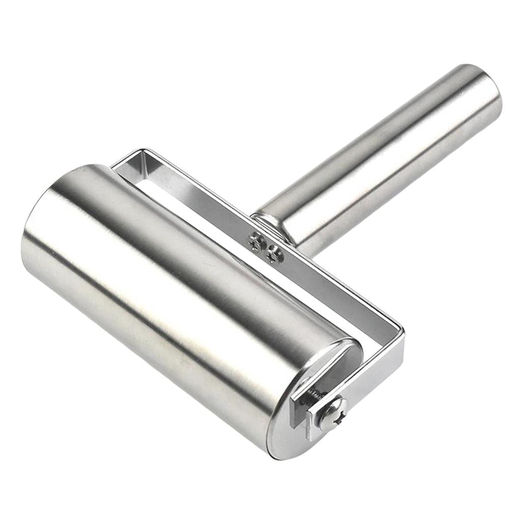 Pizza Pastry Baking Dough Roller Rolling Pin Stainless Steel 5.3 inch Roller