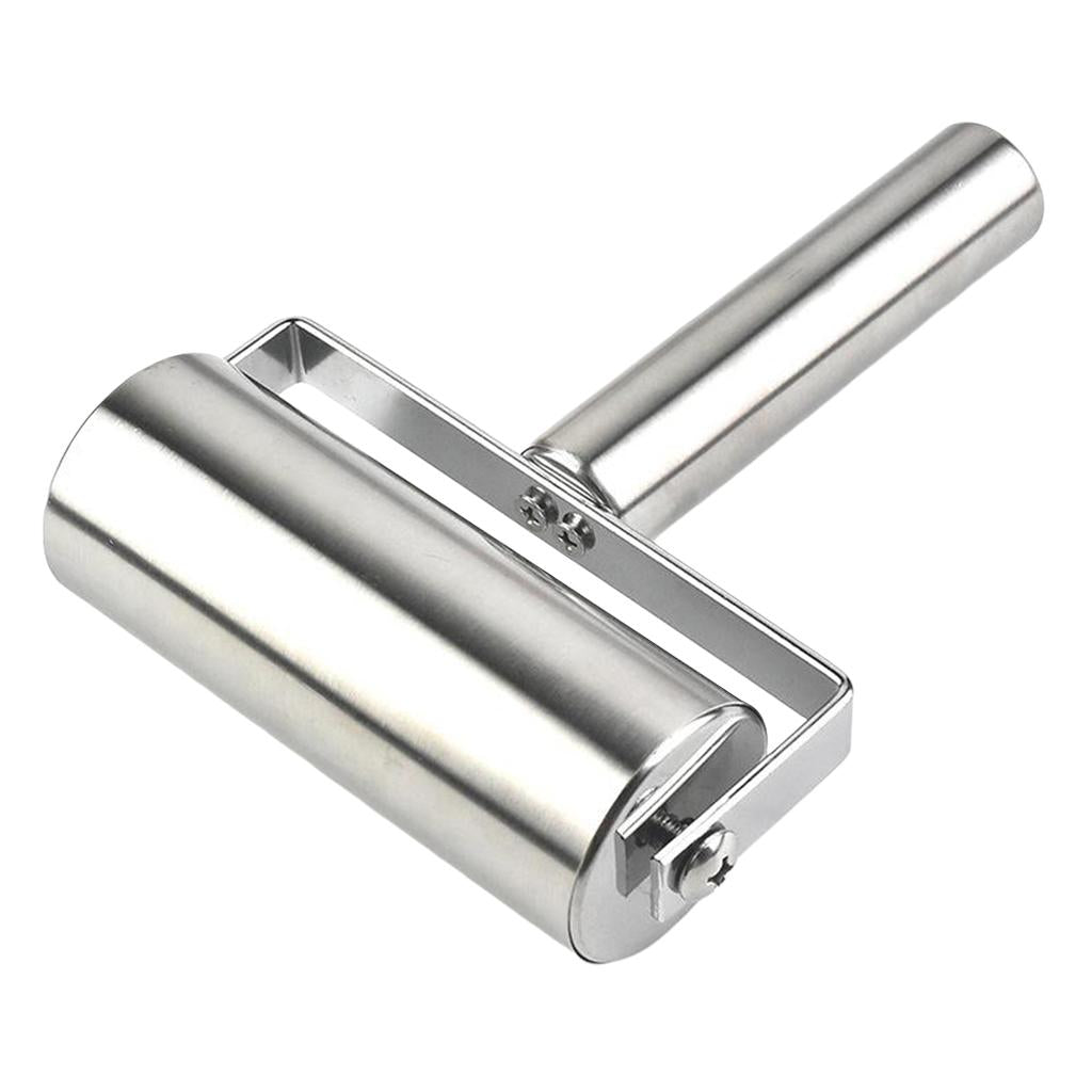 Pizza Pastry Baking Dough Roller Rolling Pin Stainless Steel 5.3 inch Roller