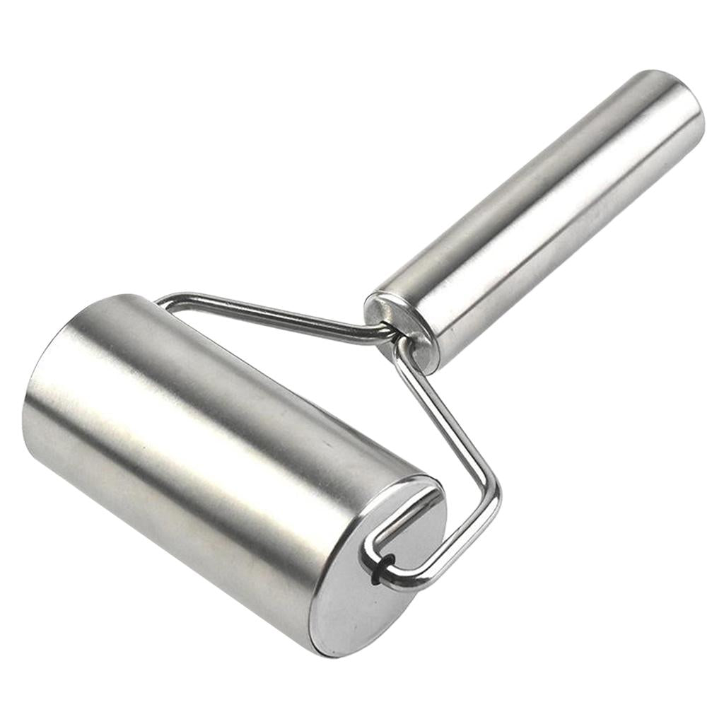 Pizza Pastry Baking Dough Roller Rolling Pin Stainless Steel 4.5 inch Roller