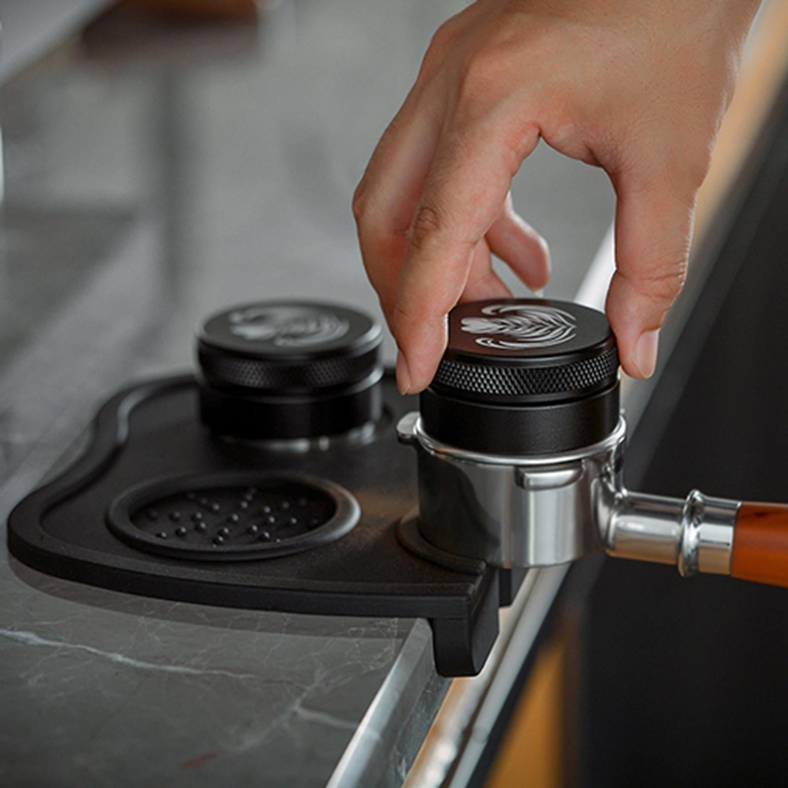 Espresso Mat Coffee Tamper Anti-slip Tamping Holder Pad Silicone Mat Brown