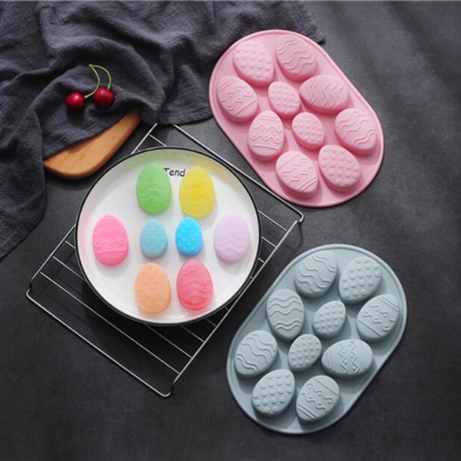 10 Holes Silicone Mold Chocolate Molds Soap Mould Birthday Cake Blue