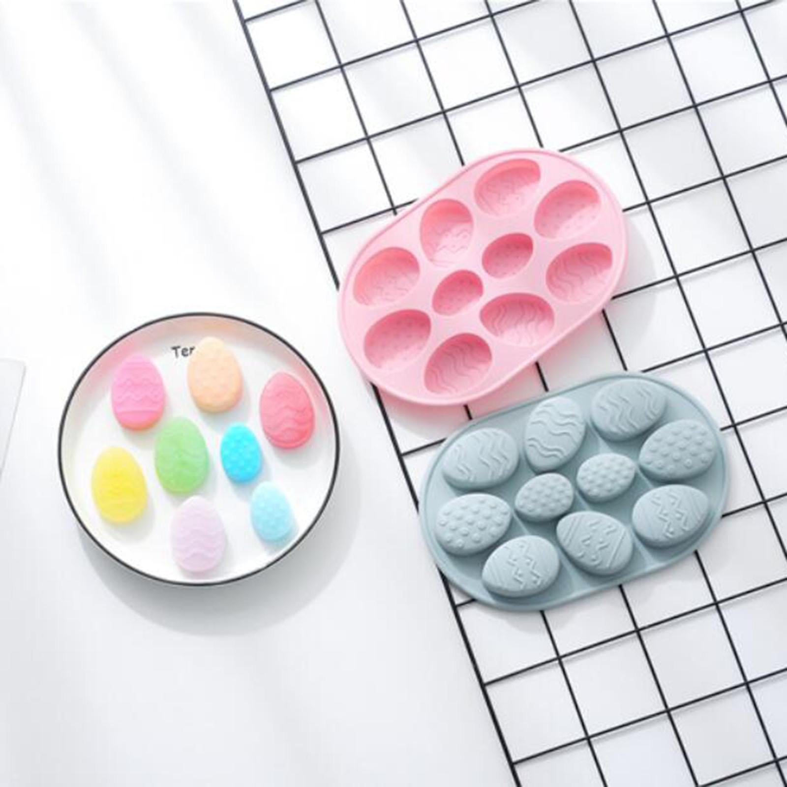 10 Holes Silicone Mold Chocolate Molds Soap Mould Birthday Cake Blue