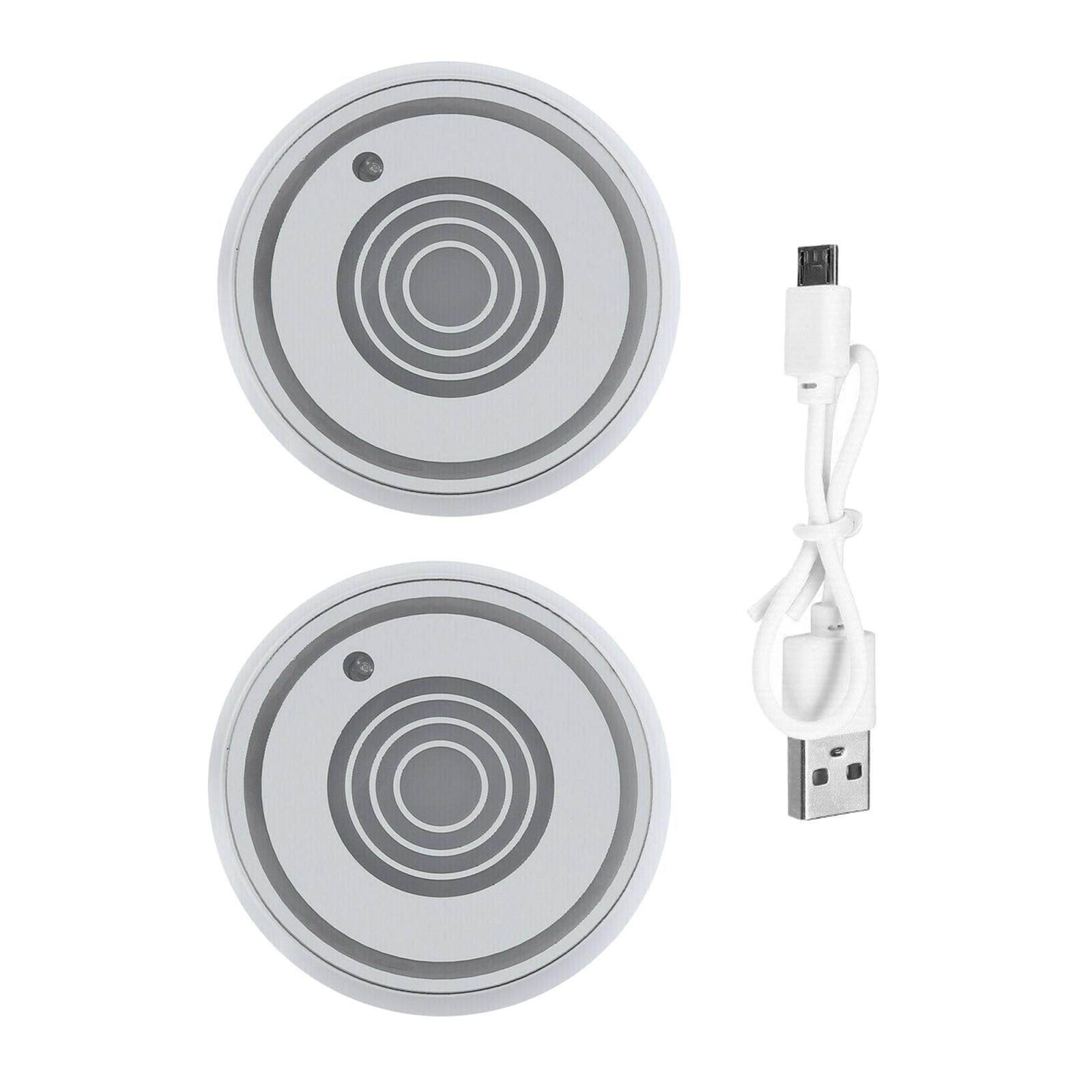2Pcs Car Logo LED Cup Pad Holder Light USB Charging Mat Luminescent Cup Pads Style 02