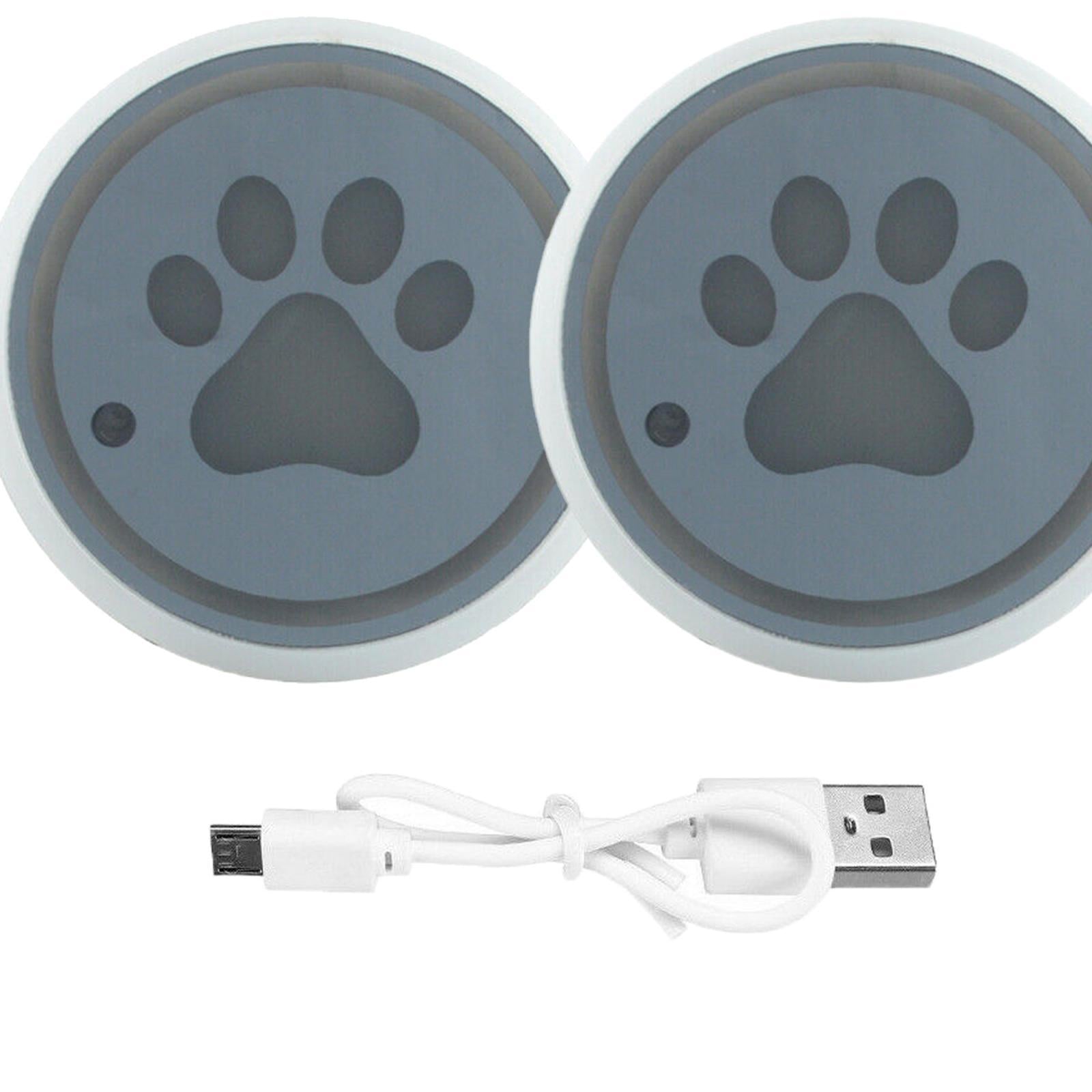 2Pcs Car Logo LED Cup Pad Holder Light USB Charging Mat Luminescent Cup Pads Style 03