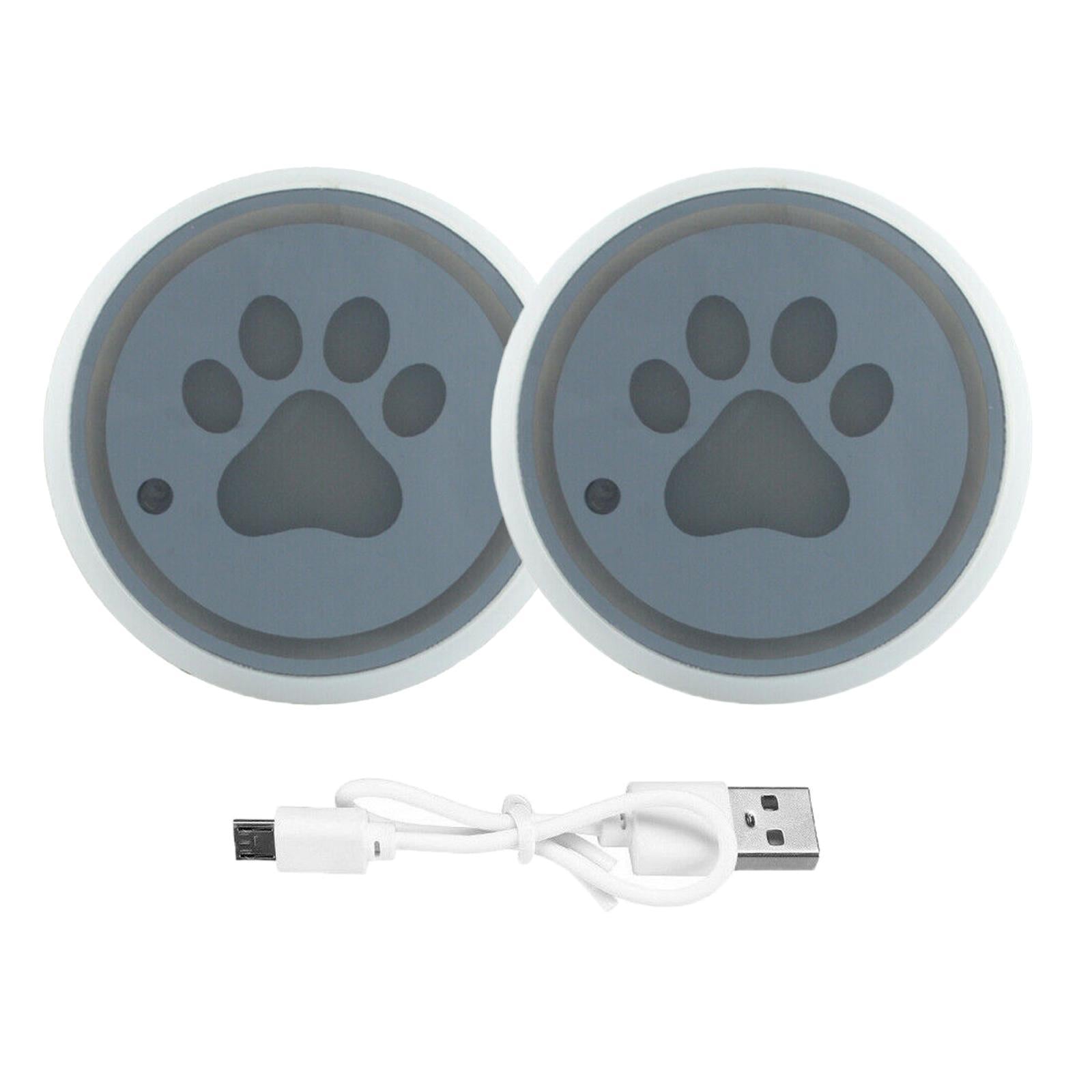 2Pcs Car Logo LED Cup Pad Holder Light USB Charging Mat Luminescent Cup Pads Style 03