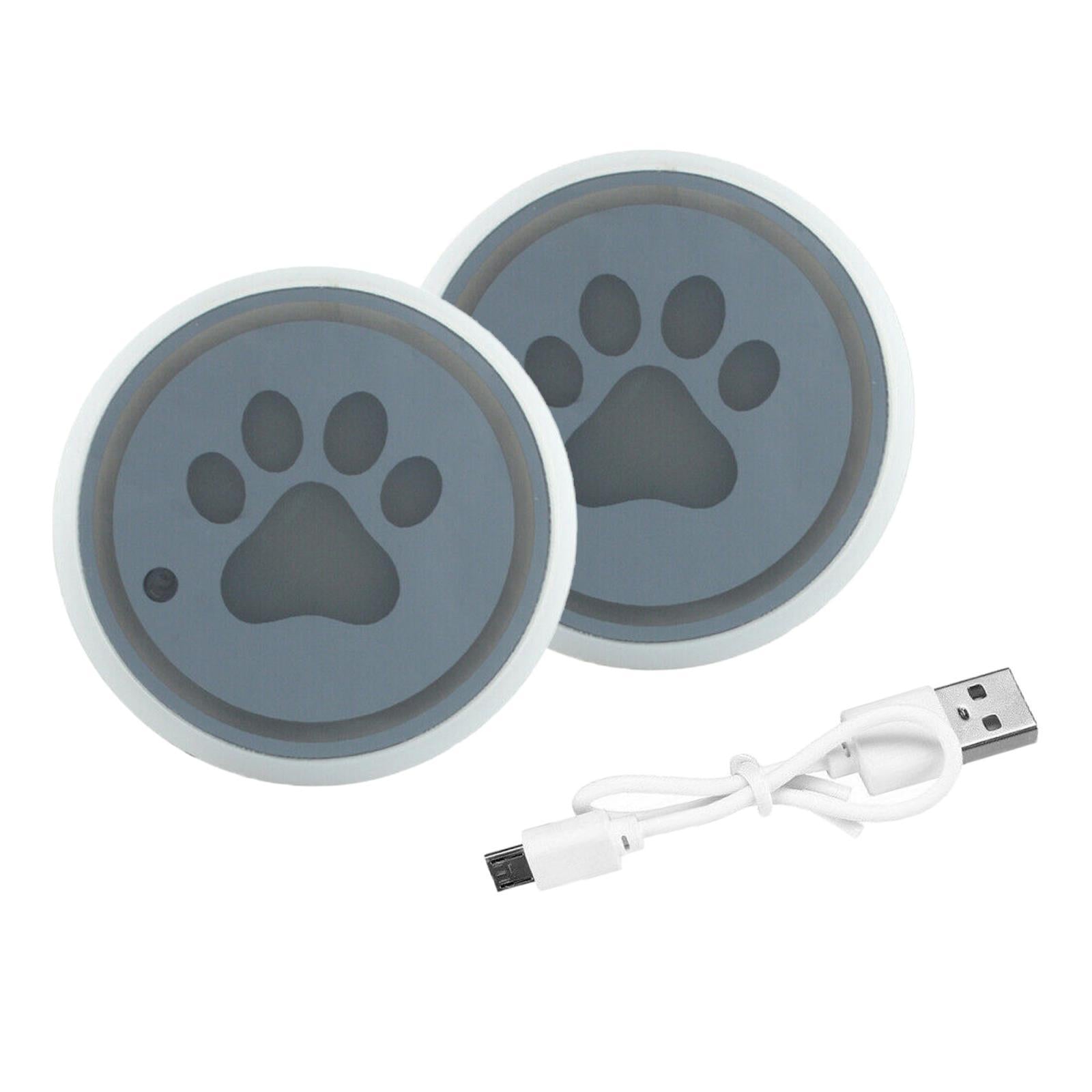 2Pcs Car Logo LED Cup Pad Holder Light USB Charging Mat Luminescent Cup Pads Style 03