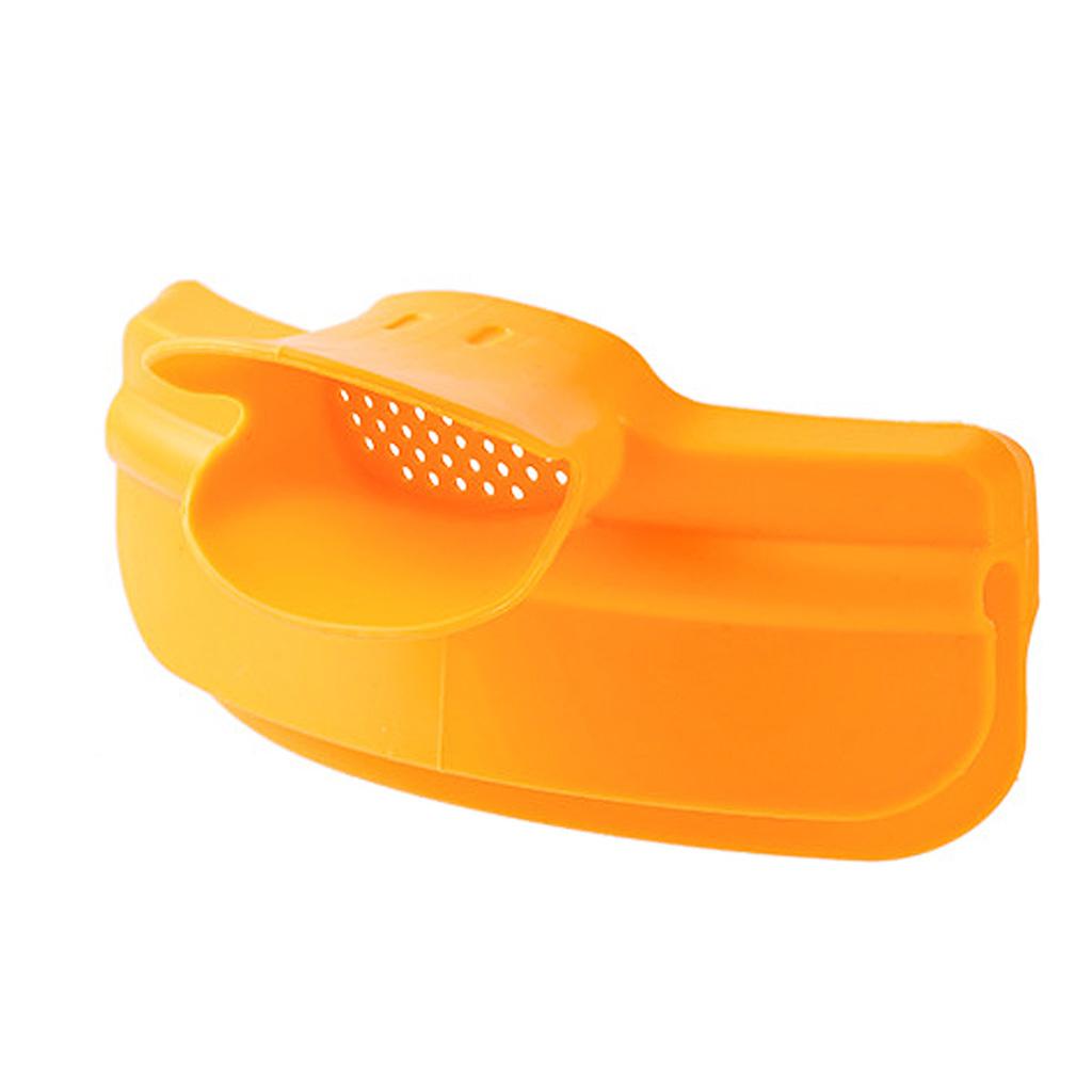 Pour Soup Funnel Clip-on Round Pot Soup Spout Water Deflector Kicthen Yellow