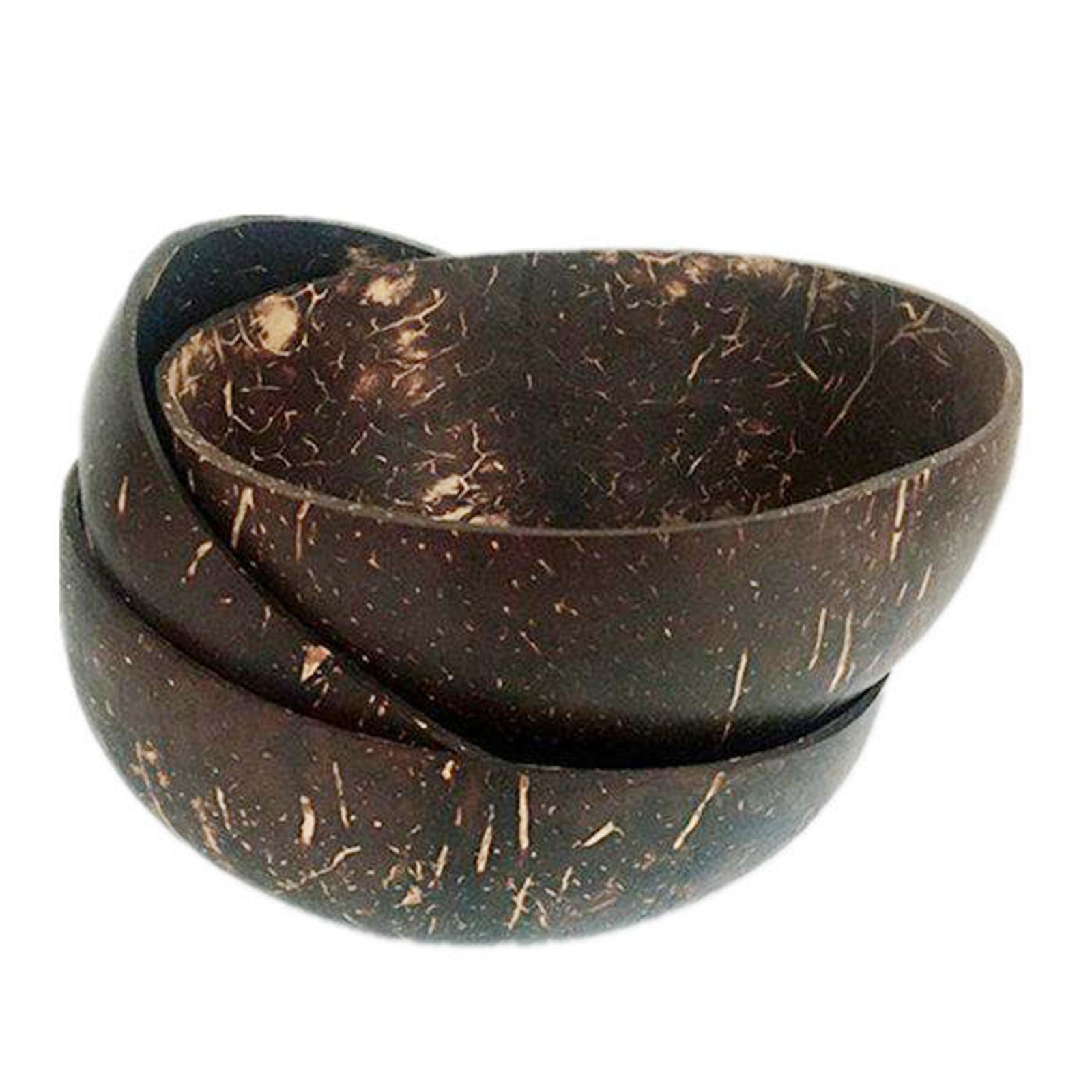 Handmade Coconut Bowls Creative for Salad Noodle Rice Vegans Serving Cereal