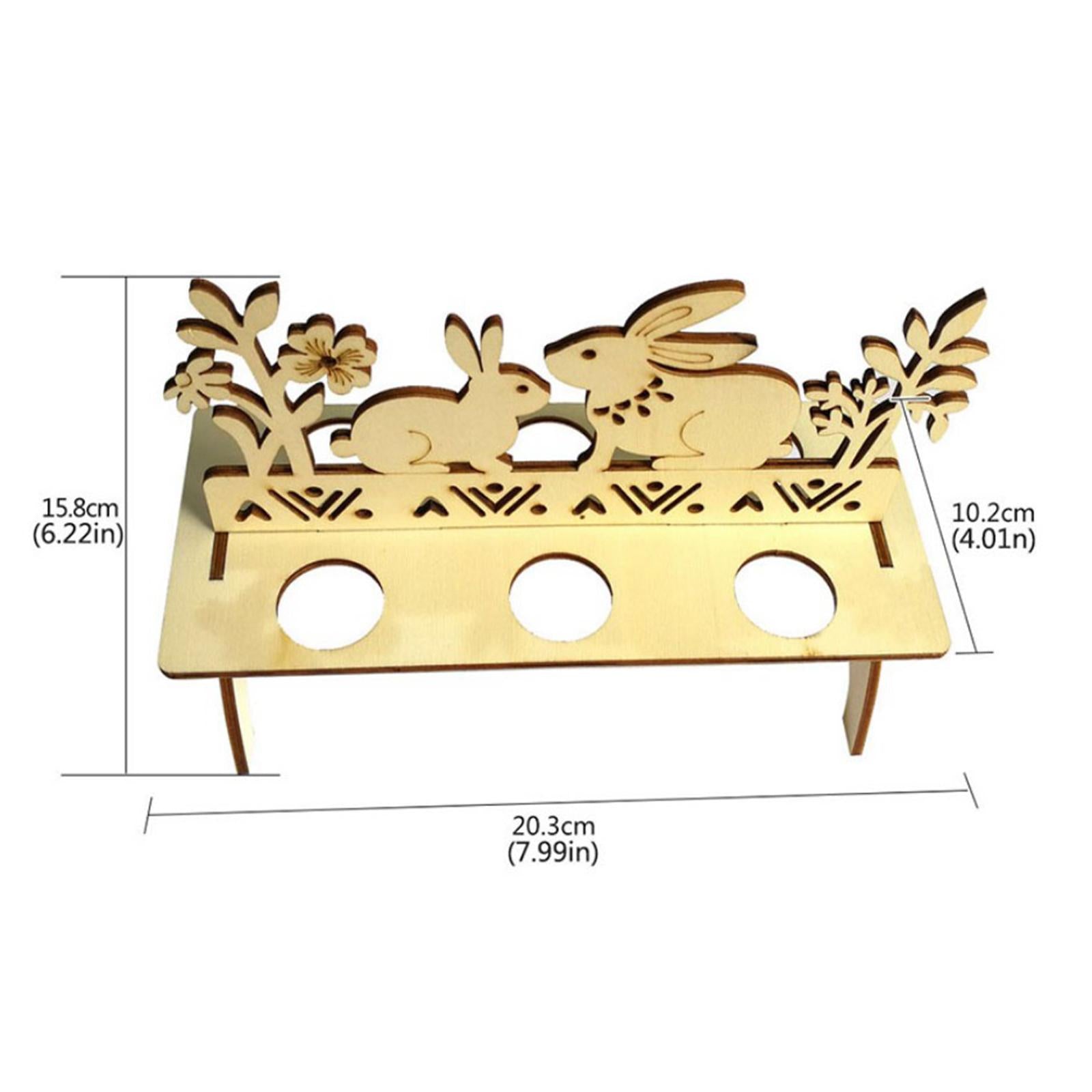 Easter Egg Storage Rack Holder Rabbit/Hen/Happy Easter Decorations for Home Style1