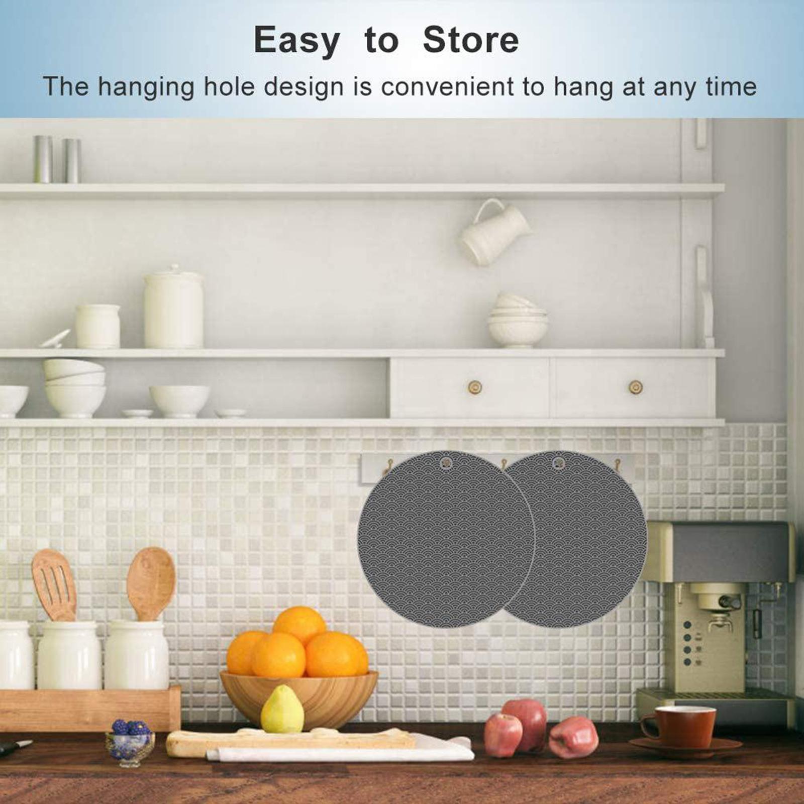 Silicone Trivet Mat Hot Pot Holder Drying Mat Potholders Kitchen Tool Round