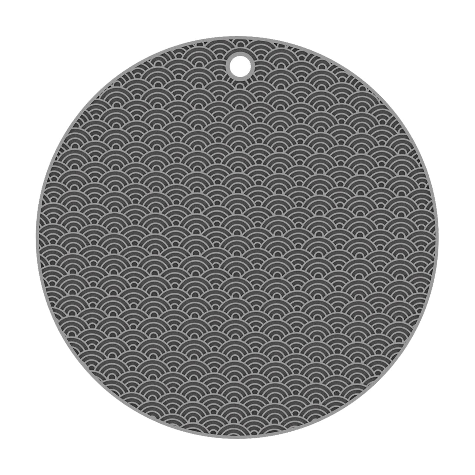 Silicone Trivet Mat Hot Pot Holder Drying Mat Potholders Kitchen Tool Round