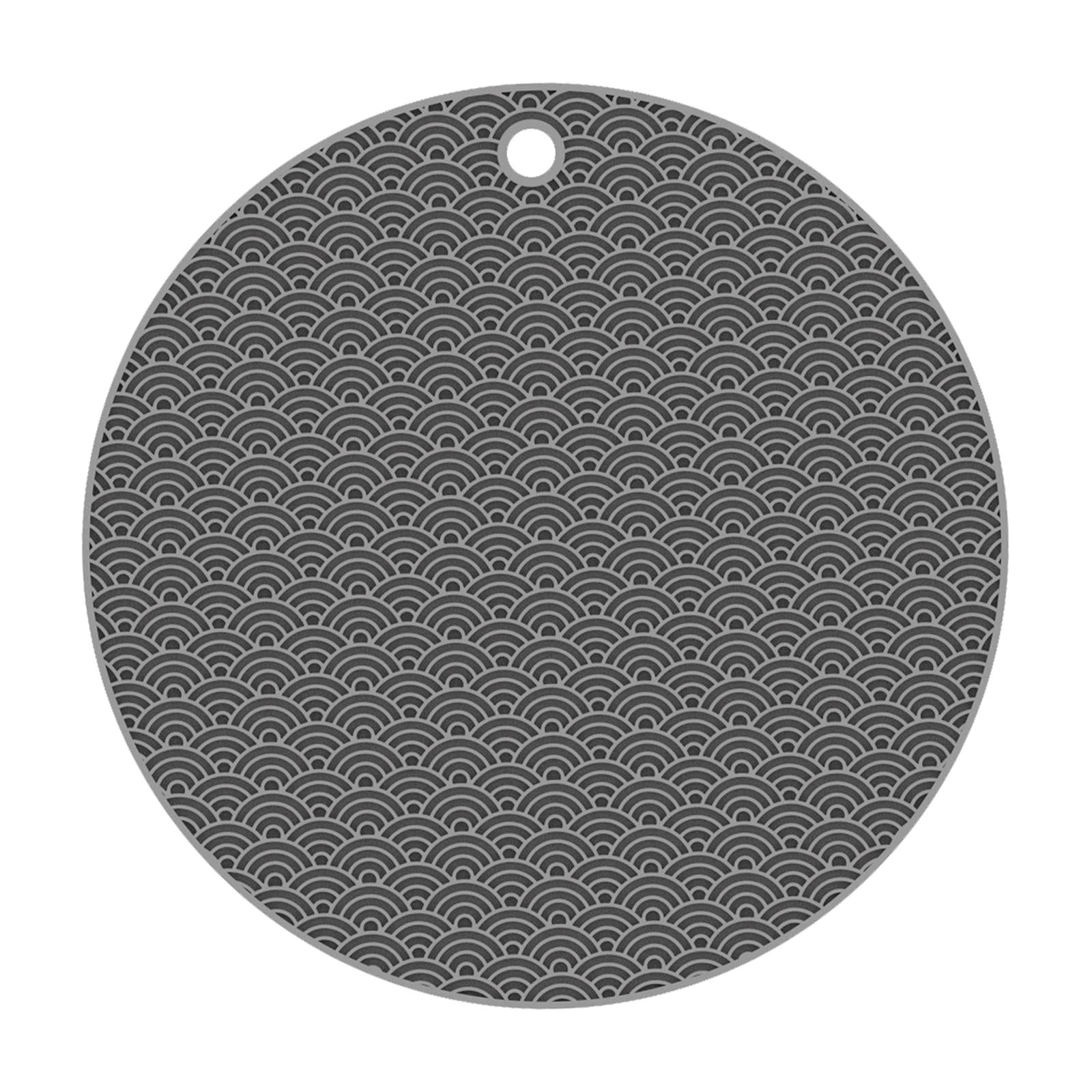 Silicone Trivet Mat Hot Pot Holder Drying Mat Potholders Kitchen Tool Round