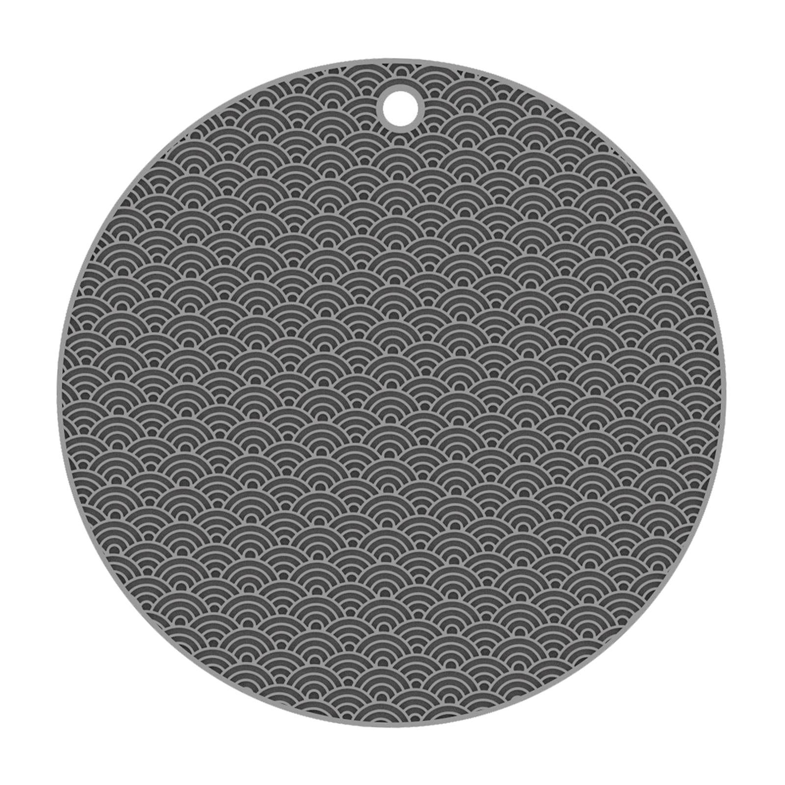Silicone Trivet Mat Hot Pot Holder Drying Mat Potholders Kitchen Tool Round