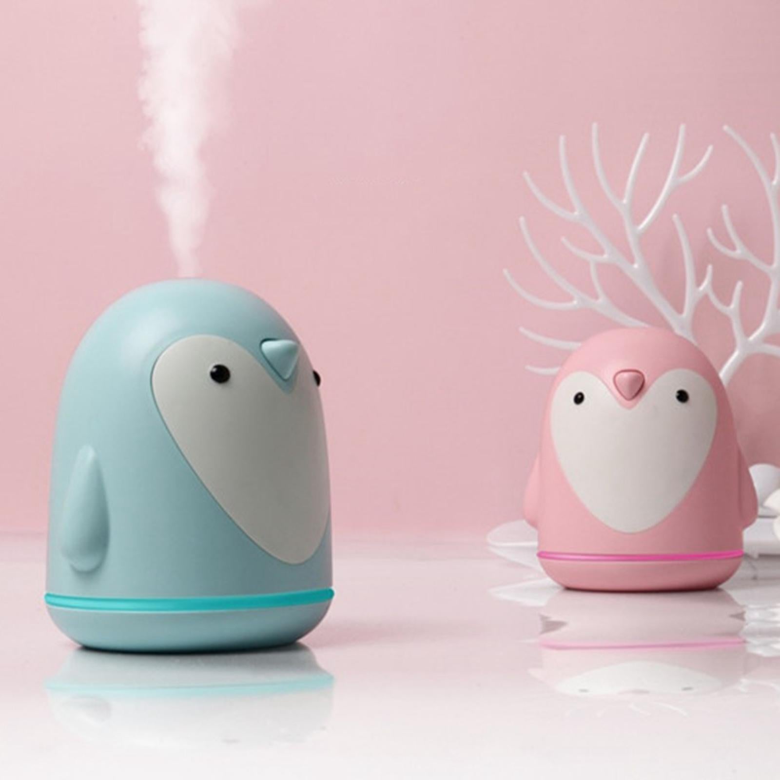 Mini USB Humidifier 250ml Mist Humidifier w/ LED Night Light Quiet Operation Pink