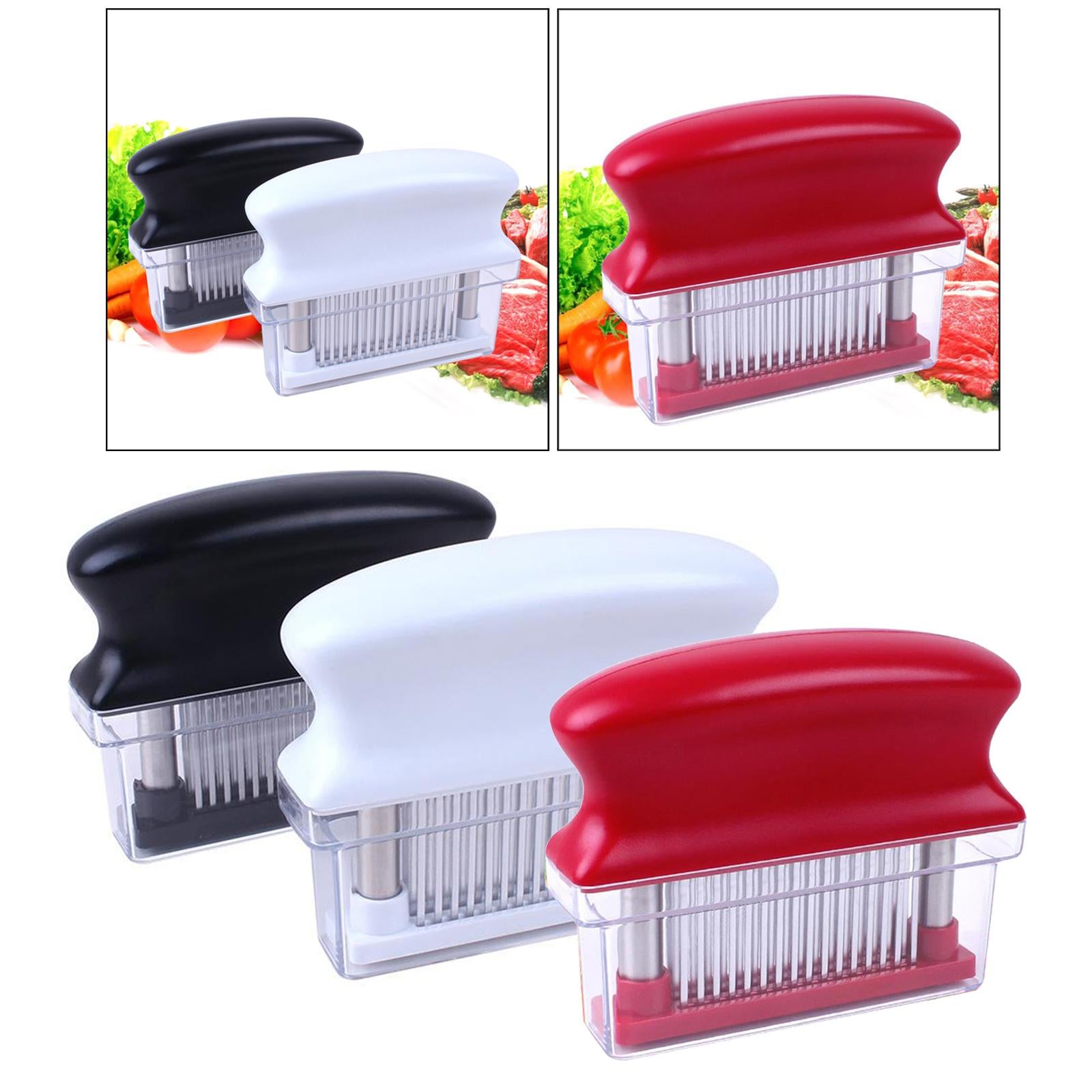 Meat Tenderizer Tool 48 Needle Sharp Knife for Beaf Chicken Heavy Duty black